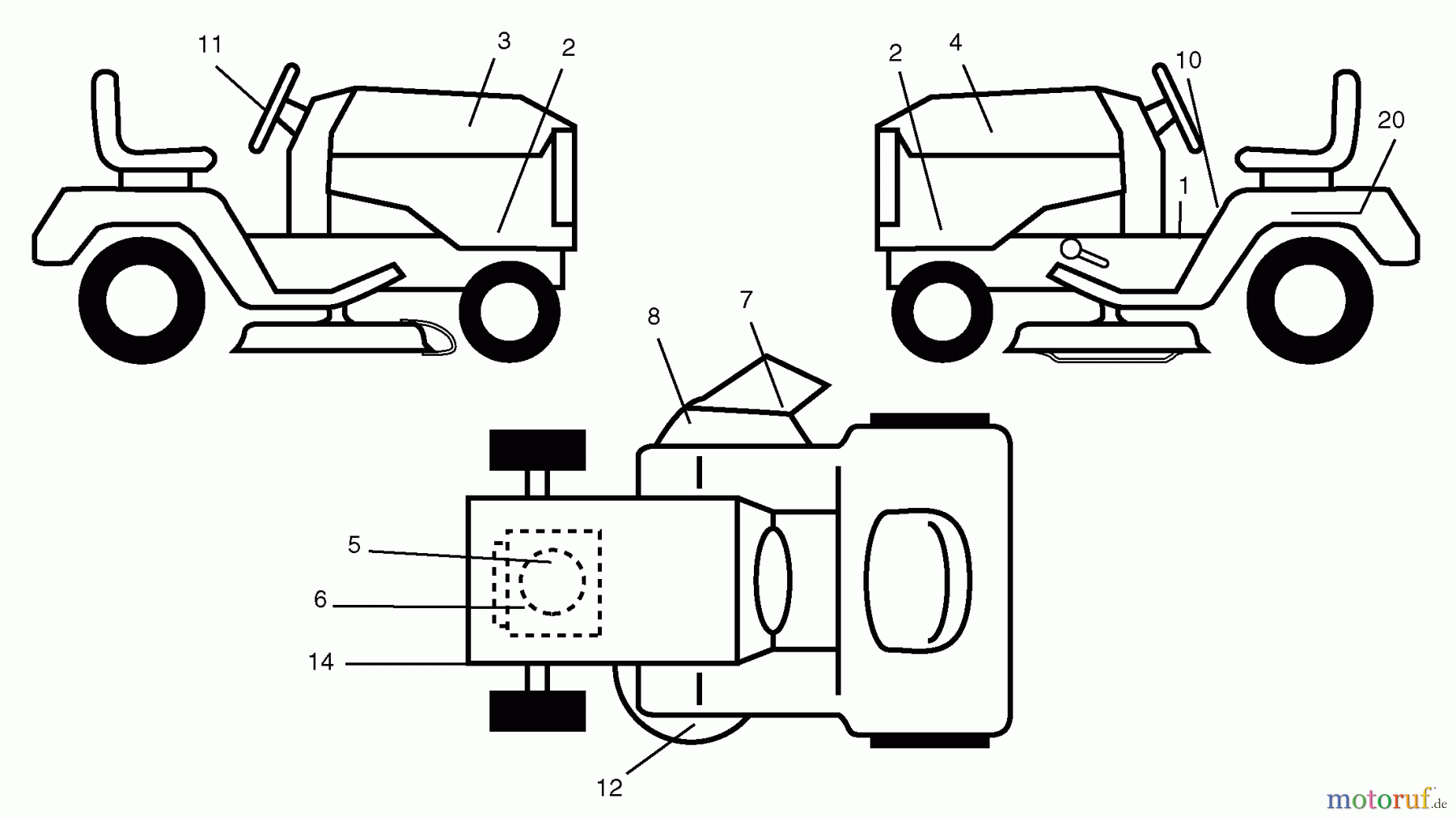  Husqvarna Rasen und Garten Traktoren LTH 18542C (954571731) - Husqvarna Lawn Tractor (2004-08 & After) Decals