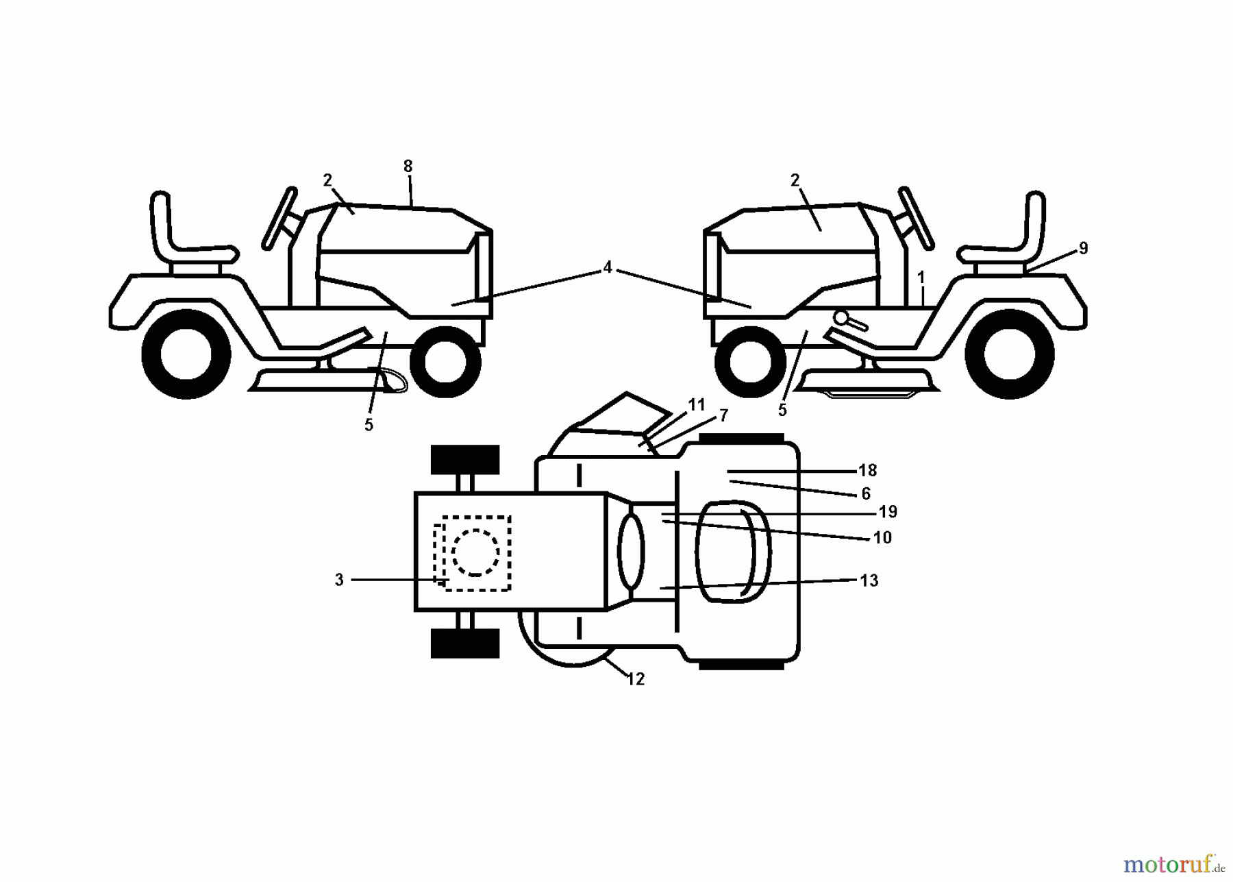  Husqvarna Rasen und Garten Traktoren LTH 2038R (96041028300) - Husqvarna Lawn Tractor (2012-05 & After) DECALS