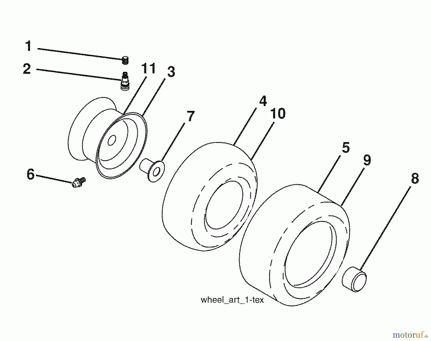  Husqvarna Rasen und Garten Traktoren LTH 2042 (96043009200) - Husqvarna Lawn Tractor (2009-10 & After) Wheels And Tires