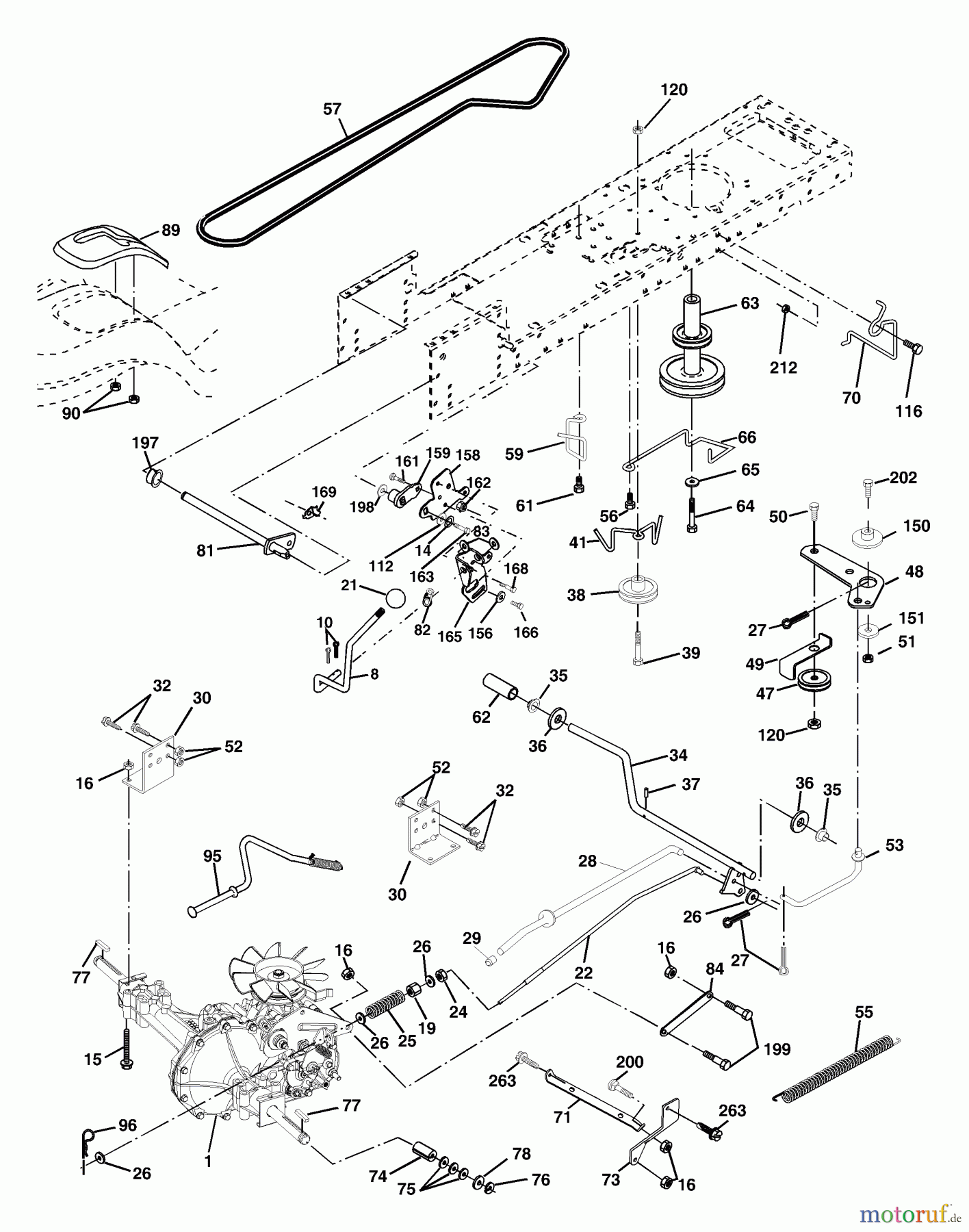  Husqvarna Rasen und Garten Traktoren LTH 2042B (954571953) - Husqvarna Lawn Tractor (2004-01 & After) Drive