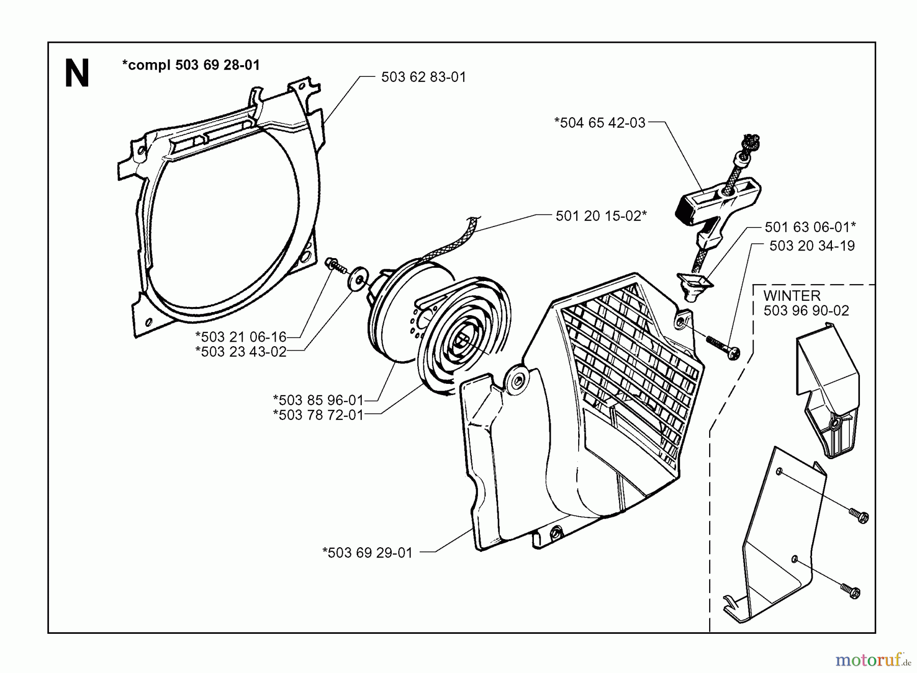  Jonsered Motorsägen 2065 - Jonsered Chainsaw (1997-11) STARTER