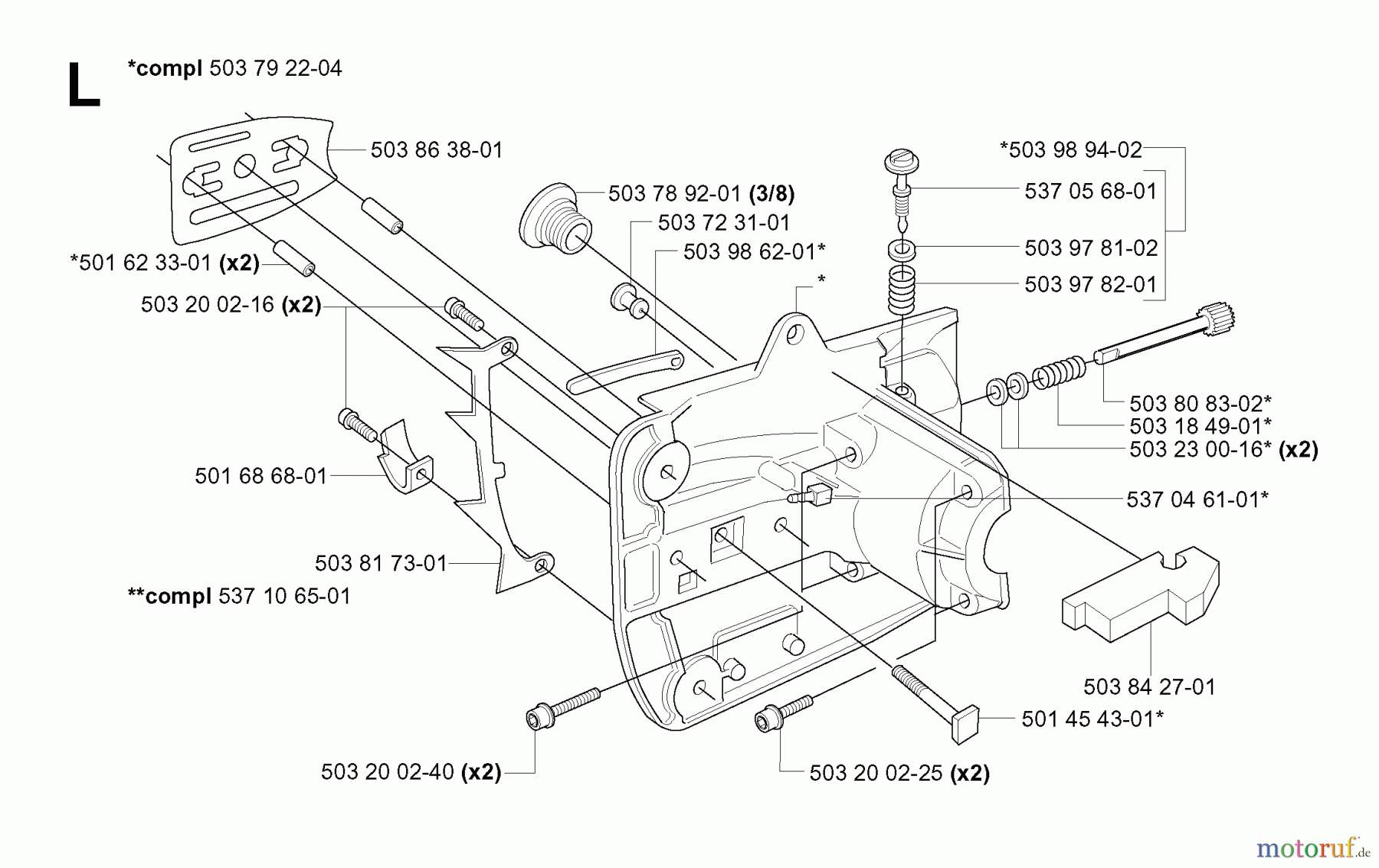  Jonsered Motorsägen CS2135 T - Jonsered Chainsaw (2005-03) CRANKCASE