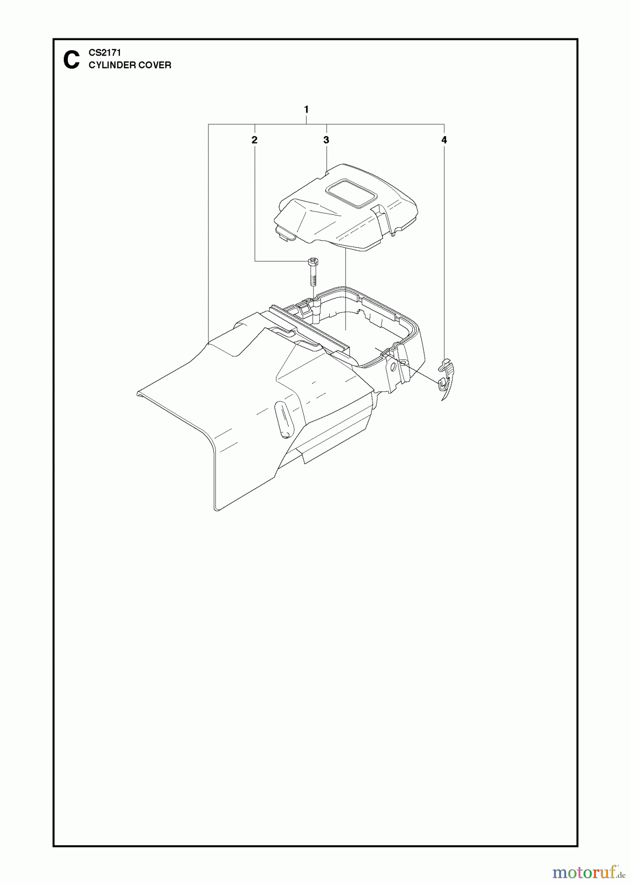  Jonsered Motorsägen CS2171 - Jonsered Chainsaw (2011-05) CYLINDER COVER