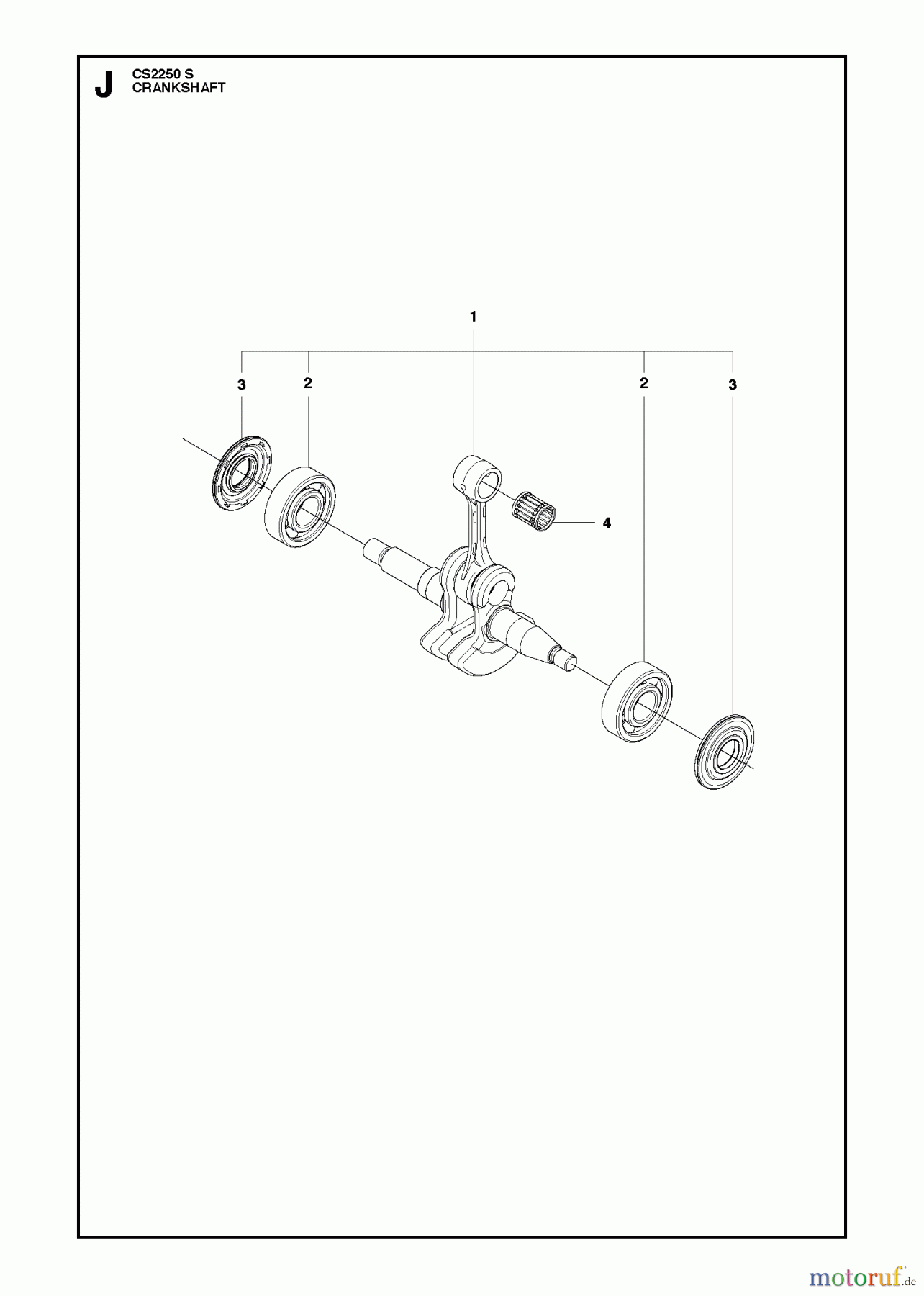  Jonsered Motorsägen CS2250 S - Jonsered Chainsaw (2011-07) CRANKSHAFT