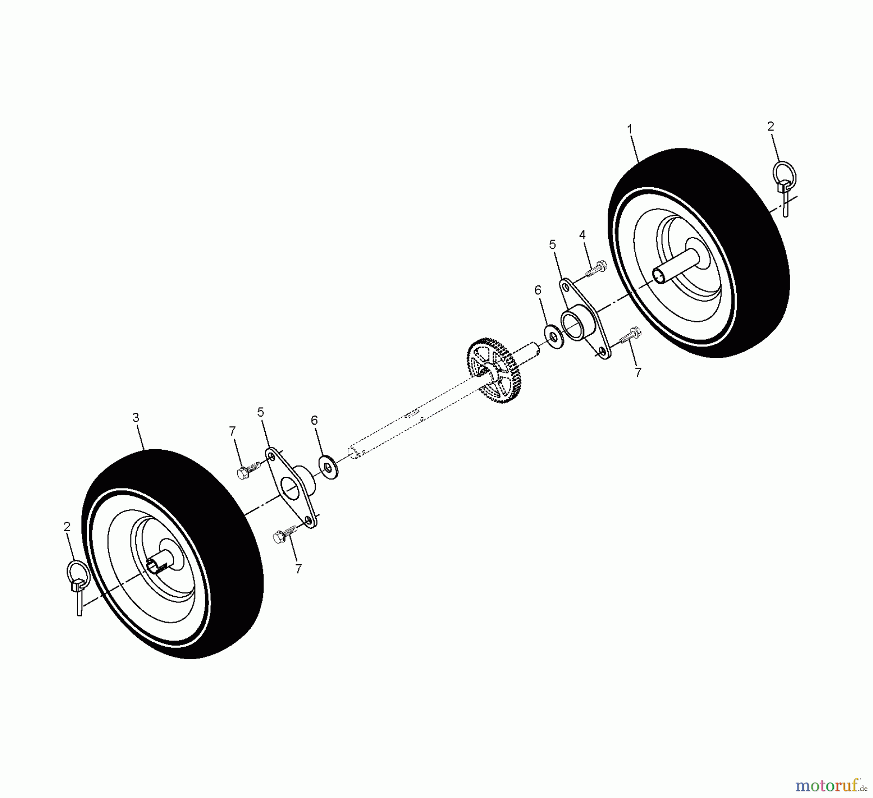  Jonsered Schneefräsen ST 2106 (96191001201) - Jonsered Snow Thrower (2007-01) WHEELS TIRES