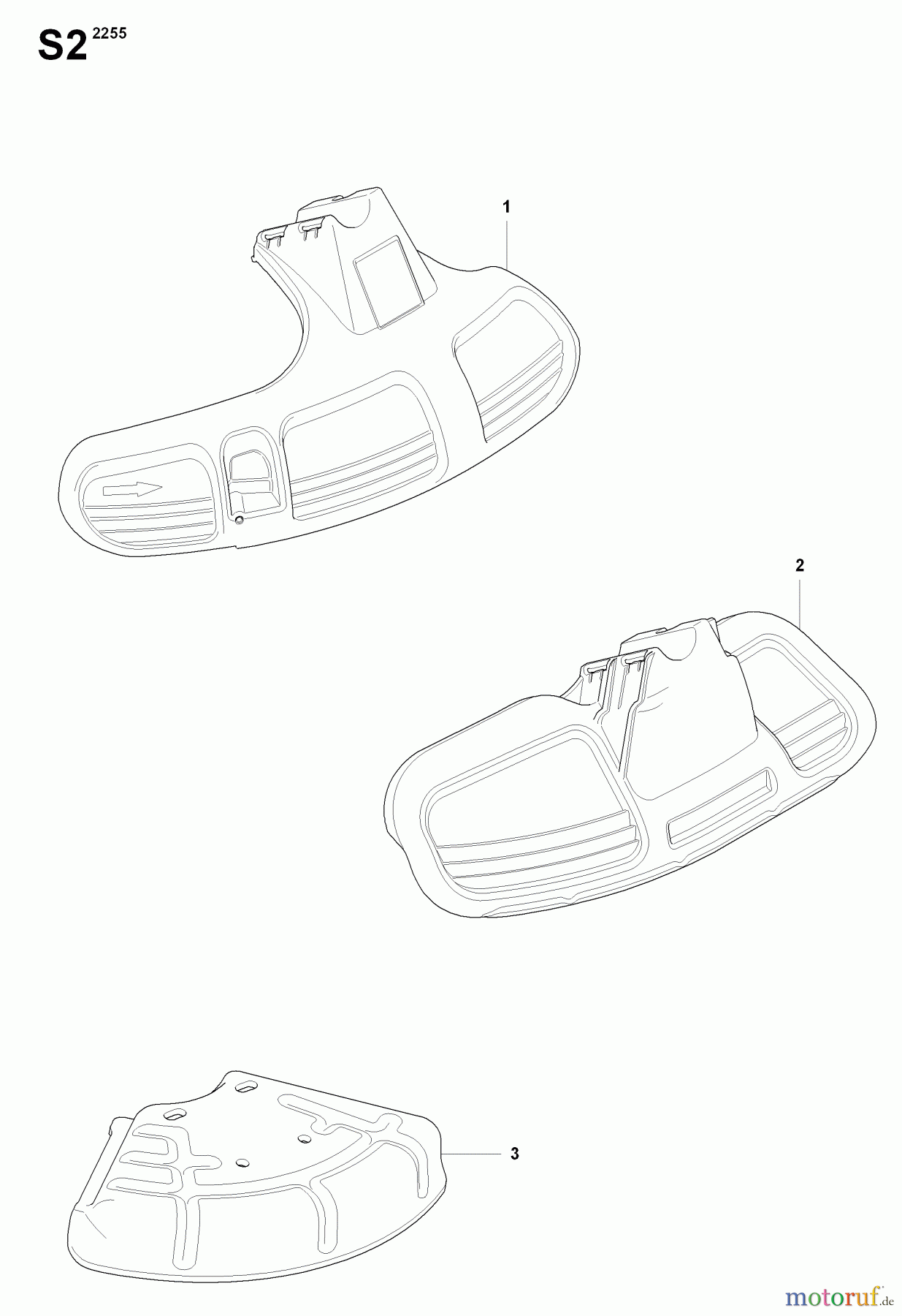  Jonsered Motorsensen, Trimmer BC2255 - Jonsered Brushcutter (2008-07) GUARDS