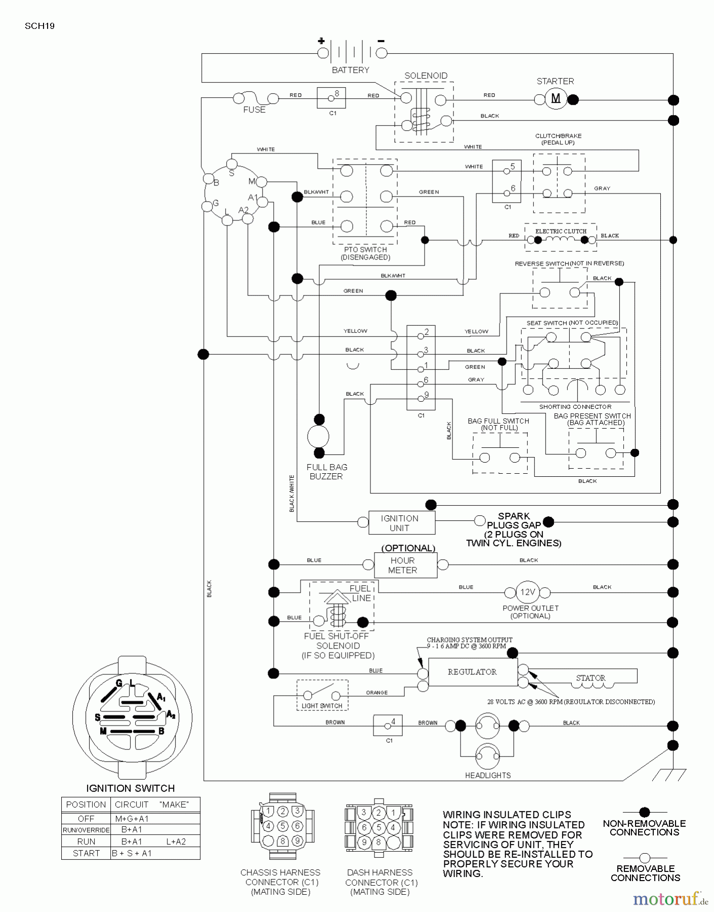  Jonsered Rasen  und Garten Traktoren LT2213 CA (96041015500) - Jonsered Lawn & Garden Tractor (2010-01) SCHEMATIC