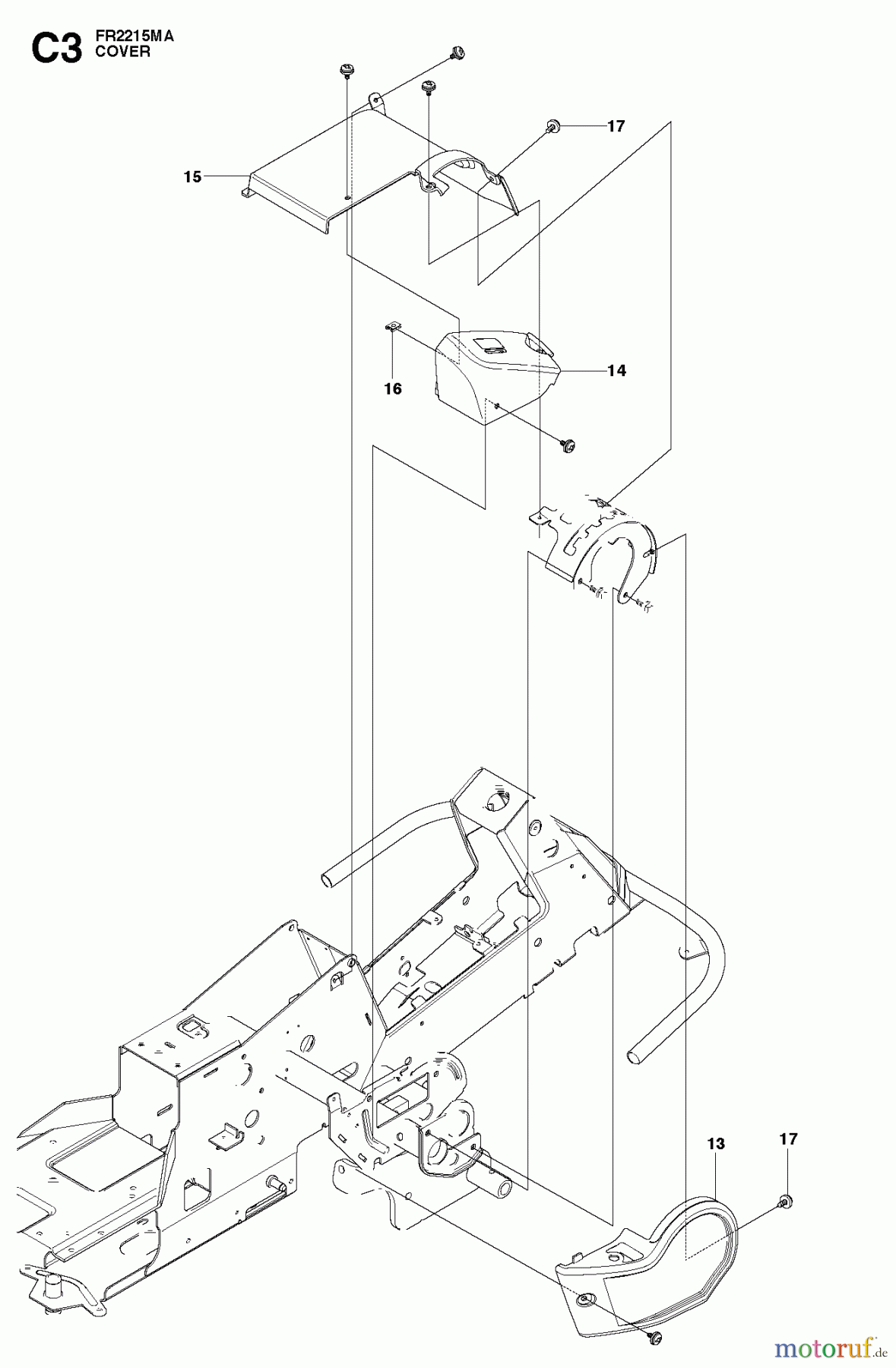  Jonsered Reitermäher FR2215 MA (966632101) - Jonsered Rear-Engine Riding Mower (2011) COVER #2