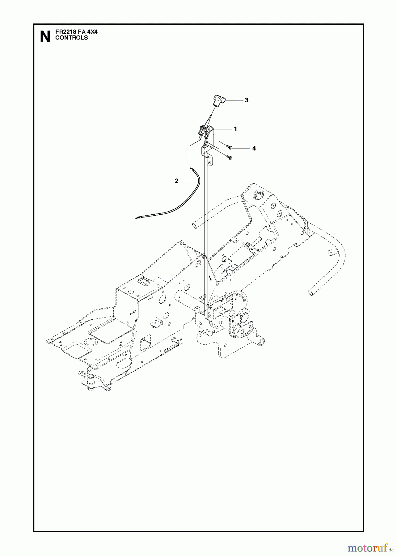  Jonsered Reitermäher FR2218 FA 4x4 (966773701) - Jonsered Rear-Engine Riding Mower (2012) CONTROLS