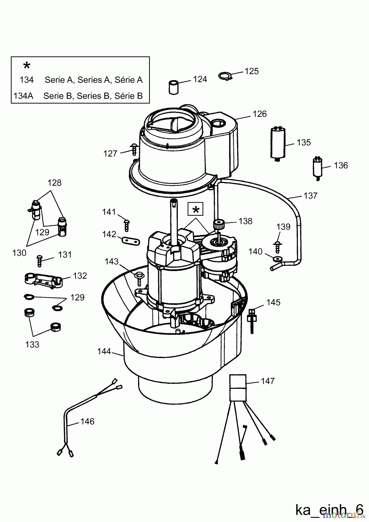  Wolf-Garten Elektromäher mit Antrieb Premio 40 EAKF 4027000 Serie A, B  (2002) Kabelfixeinheit 2