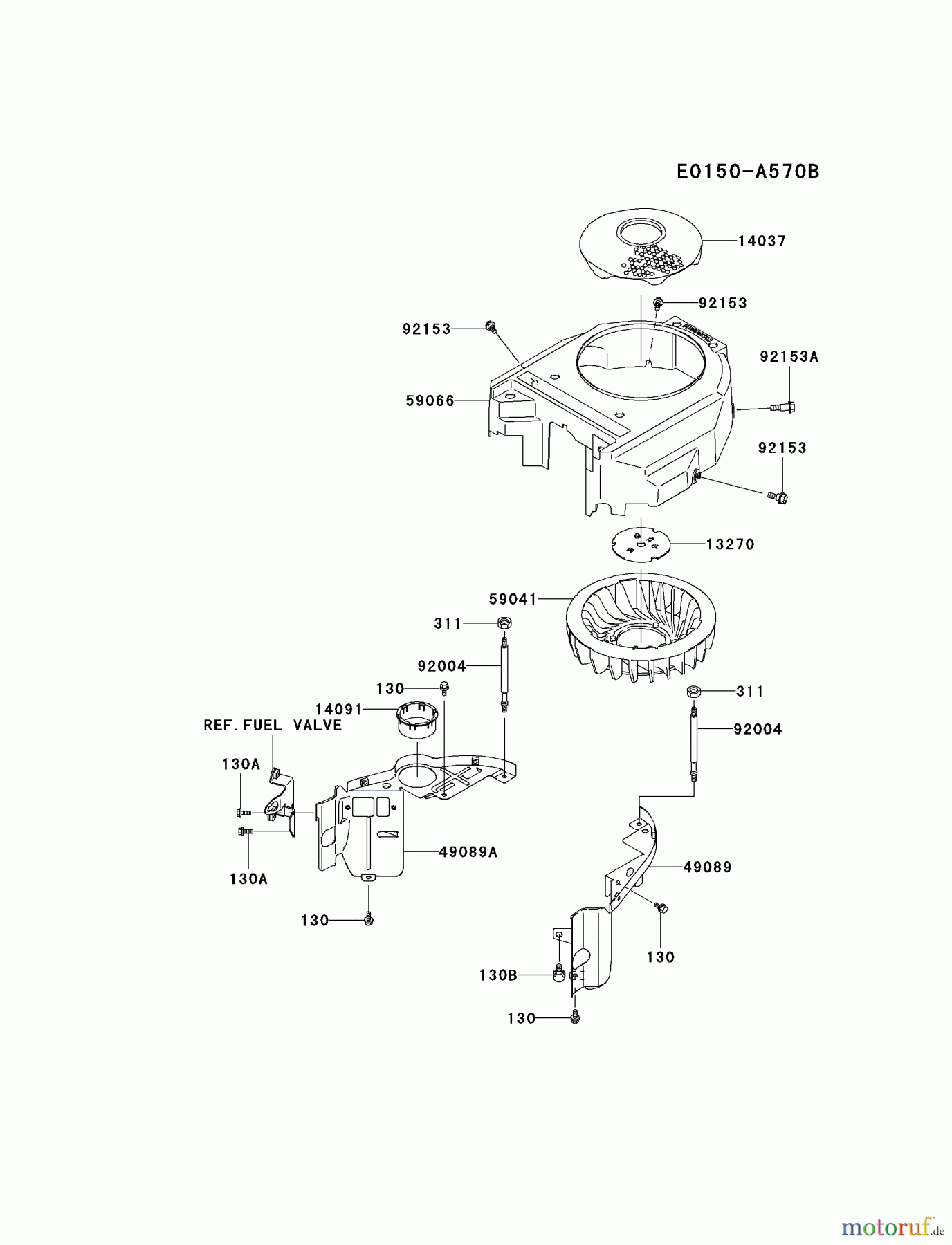  Kawasaki Motoren Motoren Vertikal FA210V - AS02 bis FH641V - DS24 FH381V-AS25 - Kawasaki FH381V 4-Stroke Engine COOLING-EQUIPMENT