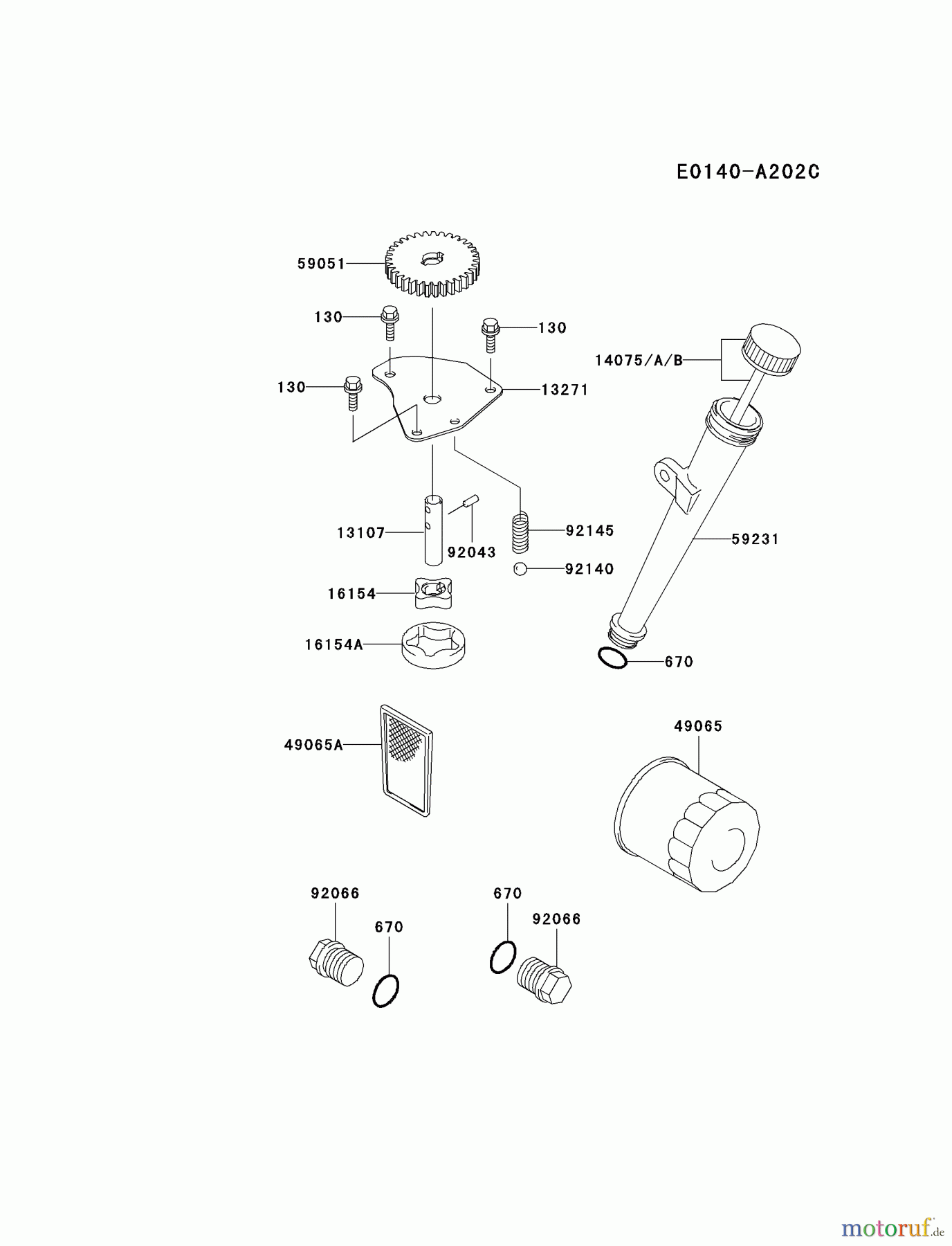  Kawasaki Motoren Motoren Vertikal FA210V - AS02 bis FH641V - DS24 FH381V-BS07 - Kawasaki FH381V 4-Stroke Engine LUBRICATION-EQUIPMENT