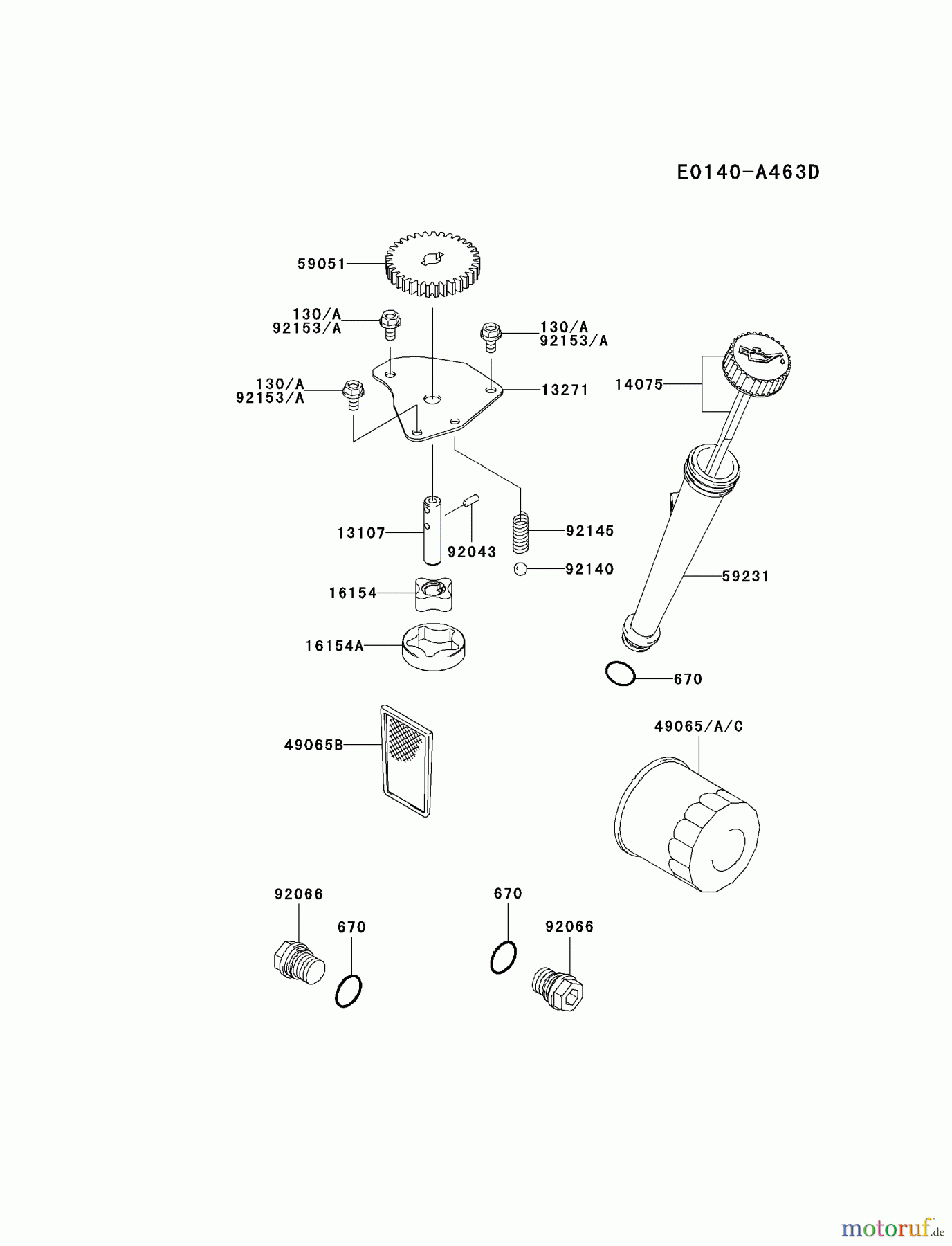  Kawasaki Motoren Motoren Vertikal FA210V - AS02 bis FH641V - DS24 FH381V-CS03 - Kawasaki FH381V 4-Stroke Engine LUBRICATION-EQUIPMENT