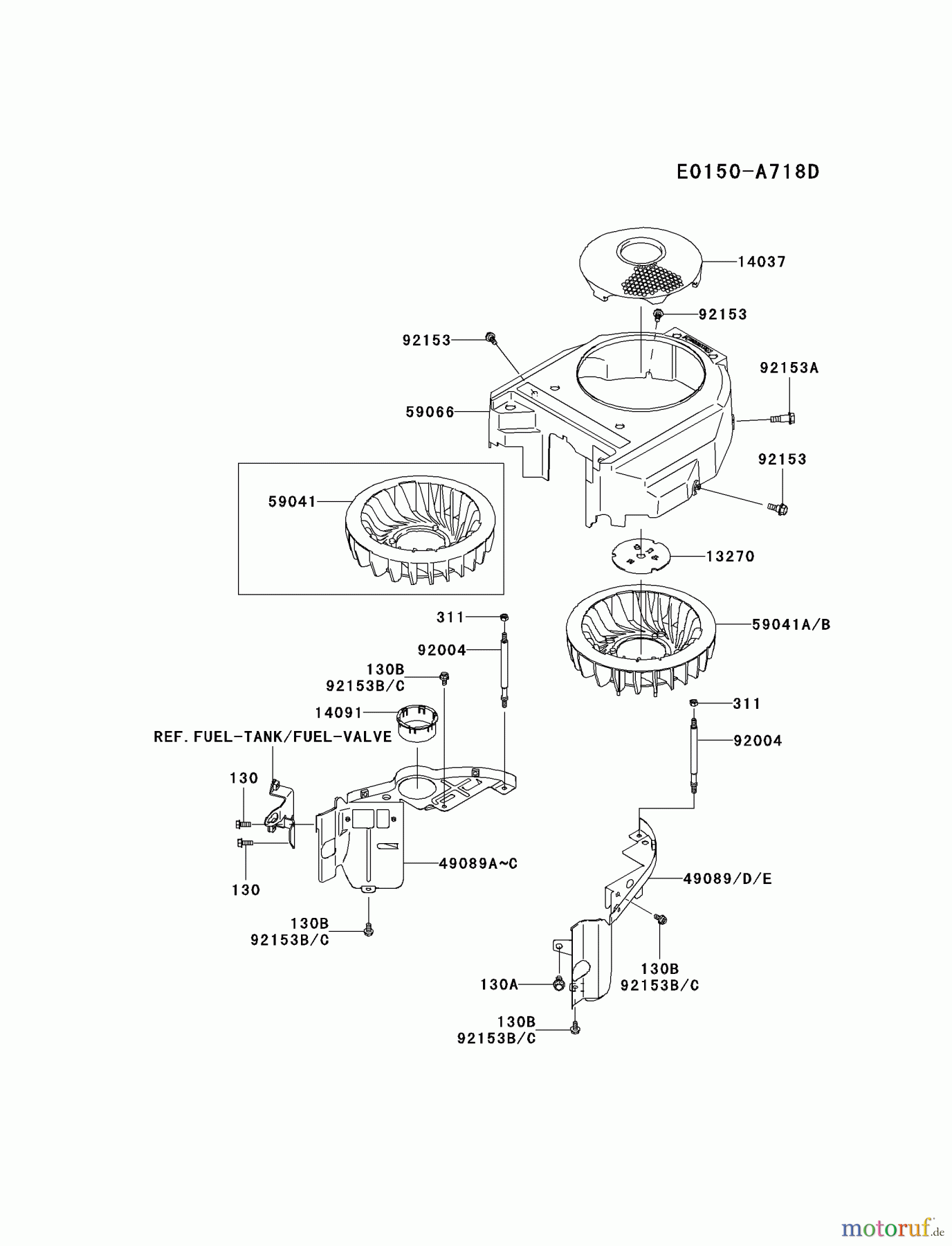  Kawasaki Motoren Motoren Vertikal FA210V - AS02 bis FH641V - DS24 FH381V-CS22 - Kawasaki FH381V 4-Stroke Engine COOLING-EQUIPMENT