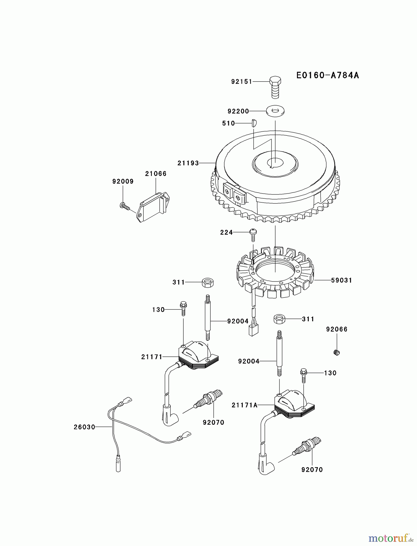  Kawasaki Motoren Motoren Vertikal FA210V - AS02 bis FH641V - DS24 FH430V-AS05 - Kawasaki FH430V 4-Stroke Engine ELECTRIC-EQUIPMENT