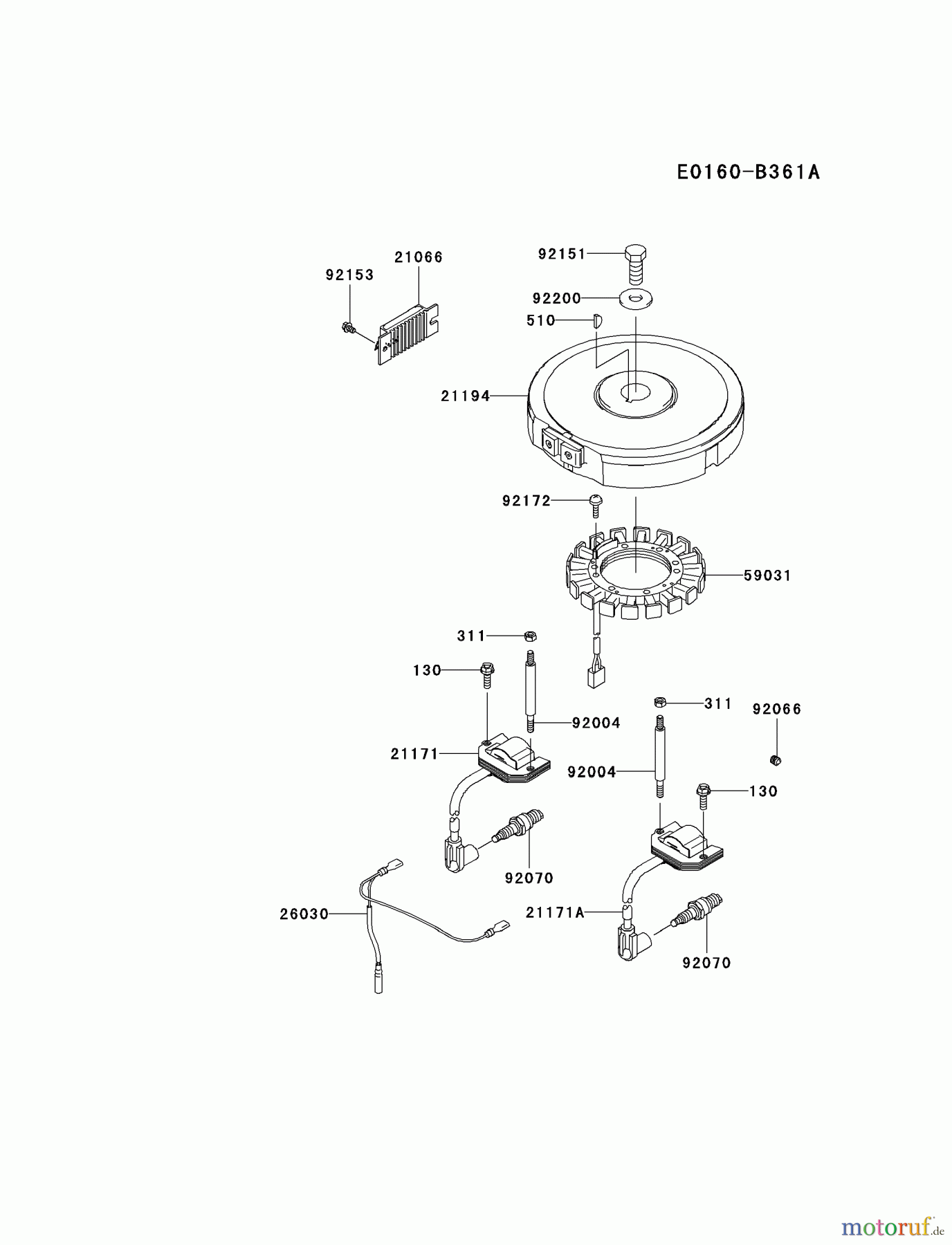  Kawasaki Motoren Motoren Vertikal FA210V - AS02 bis FH641V - DS24 FH430V-AS40 - Kawasaki FH430V 4-Stroke Engine ELECTRIC-EQUIPMENT