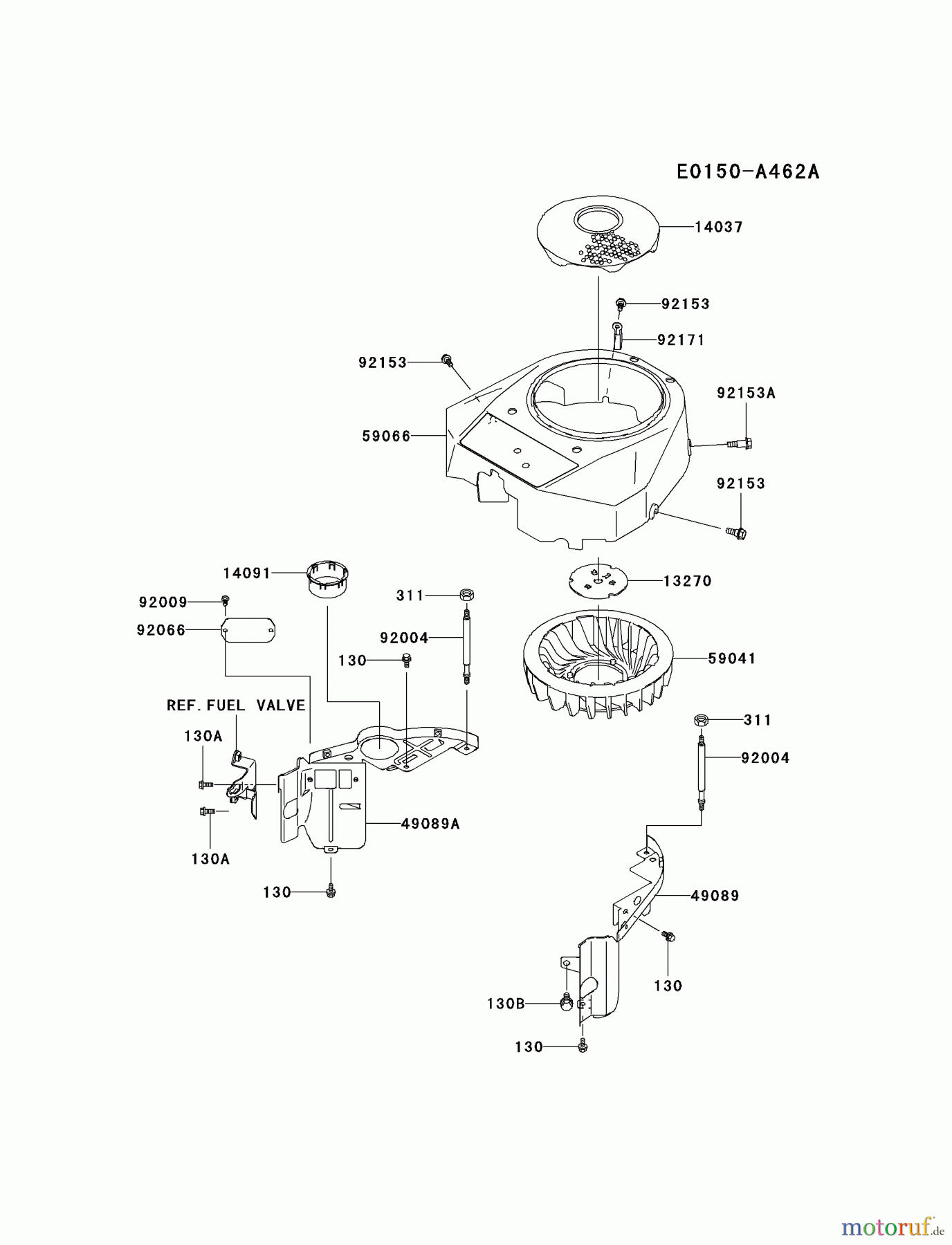  Kawasaki Motoren Motoren Vertikal FA210V - AS02 bis FH641V - DS24 FH381V-BS04 - Kawasaki FH381V 4-Stroke Engine COOLING-EQUIPMENT