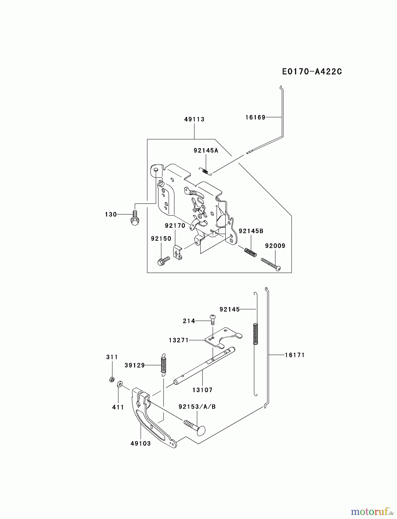  Kawasaki Motoren Motoren Vertikal FA210V - AS02 bis FH641V - DS24 FH381V-AS10 - Kawasaki FH381V 4-Stroke Engine CONTROL-EQUIPMENT