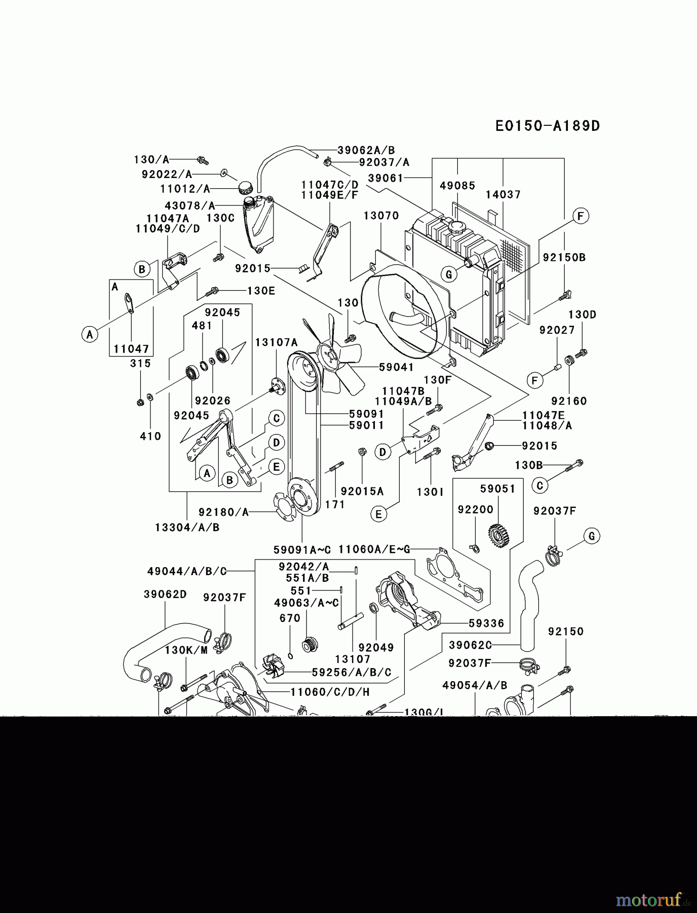  Kawasaki Motoren Motoren, Horizontal FD620D-CS03 - Kawasaki FD620D 4-Stroke Engine COOLING-EQUIPMENT #4