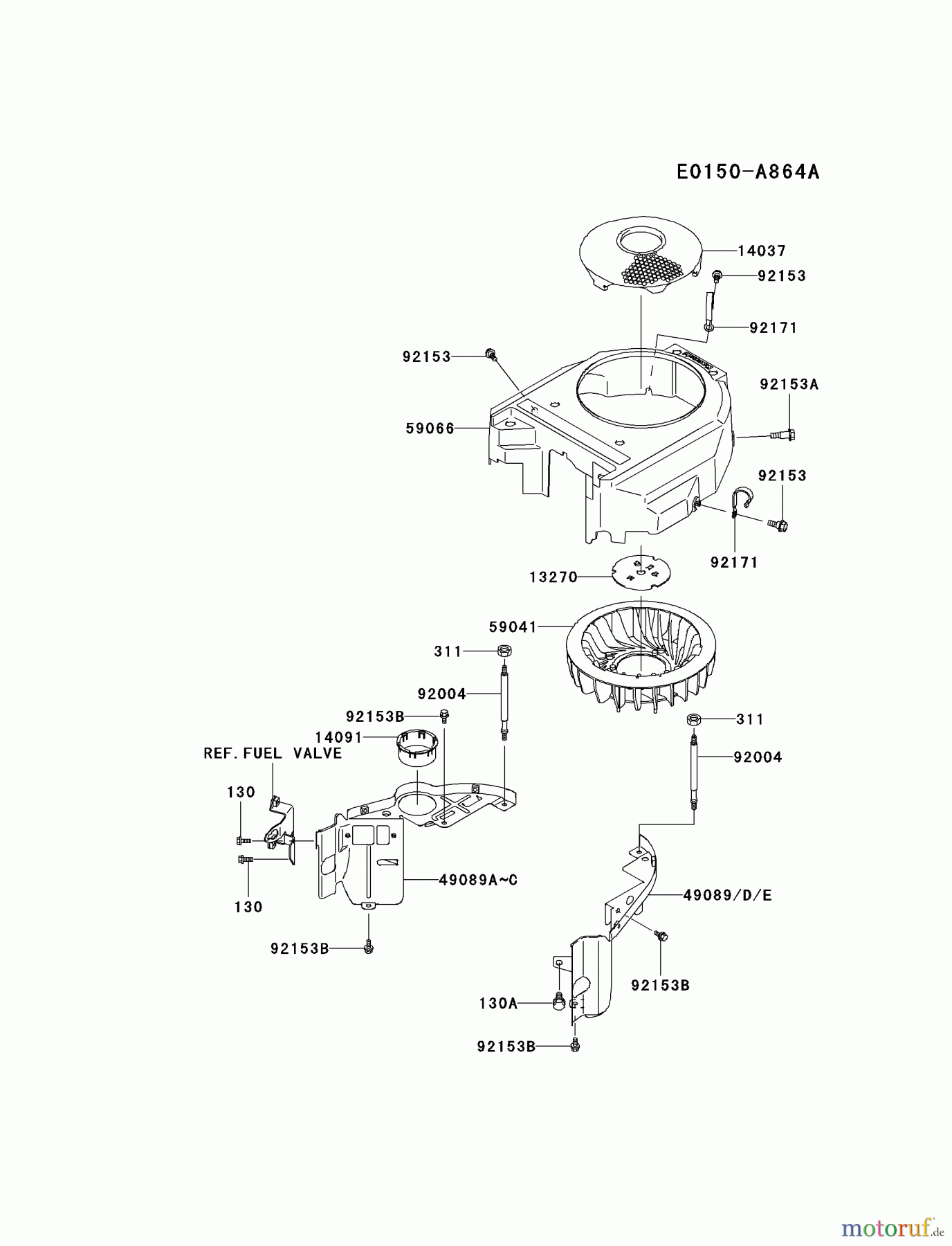  Kawasaki Motoren Motoren Vertikal FA210V - AS02 bis FH641V - DS24 FH430V-AS36 - Kawasaki FH430V 4-Stroke Engine COOLING-EQUIPMENT