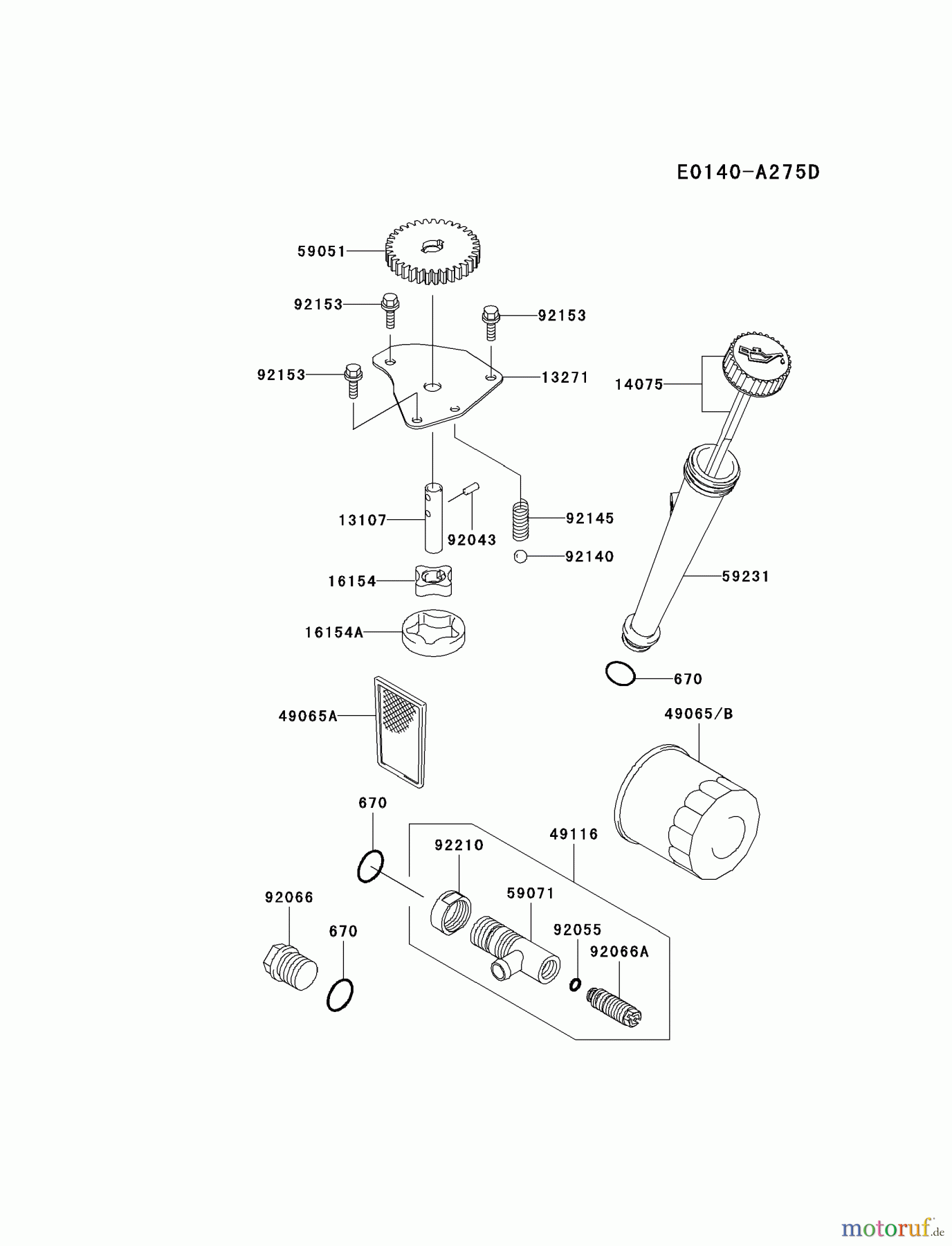  Kawasaki Motoren Motoren Vertikal FA210V - AS02 bis FH641V - DS24 FH430V-DS26 - Kawasaki FH430V 4-Stroke Engine LUBRICATION-EQUIPMENT