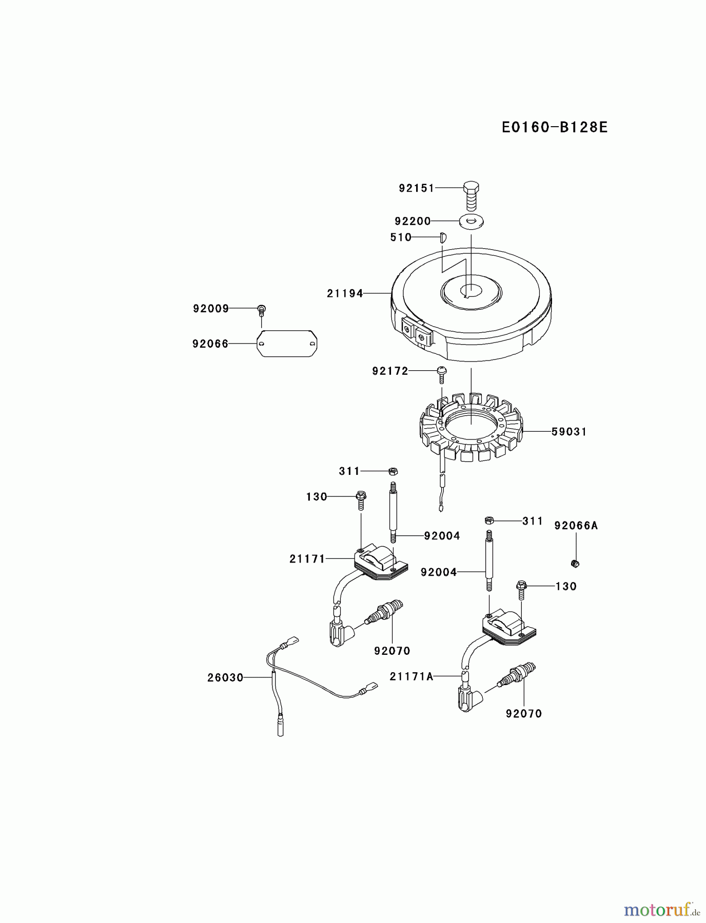  Kawasaki Motoren Motoren Vertikal FA210V - AS02 bis FH641V - DS24 FH430V-ES24 - Kawasaki FH430V 4-Stroke Engine ELECTRIC-EQUIPMENT