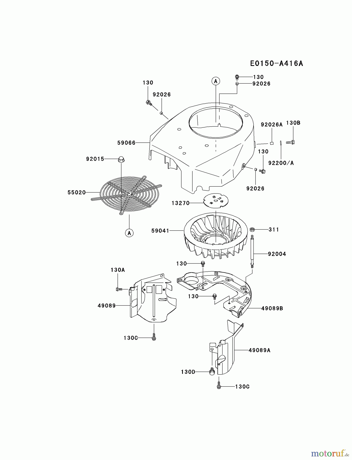  Kawasaki Motoren Motoren Vertikal FA210V - AS02 bis FH641V - DS24 FH451V-AS12 - Kawasaki FH451V 4-Stroke Engine COOLING-EQUIPMENT