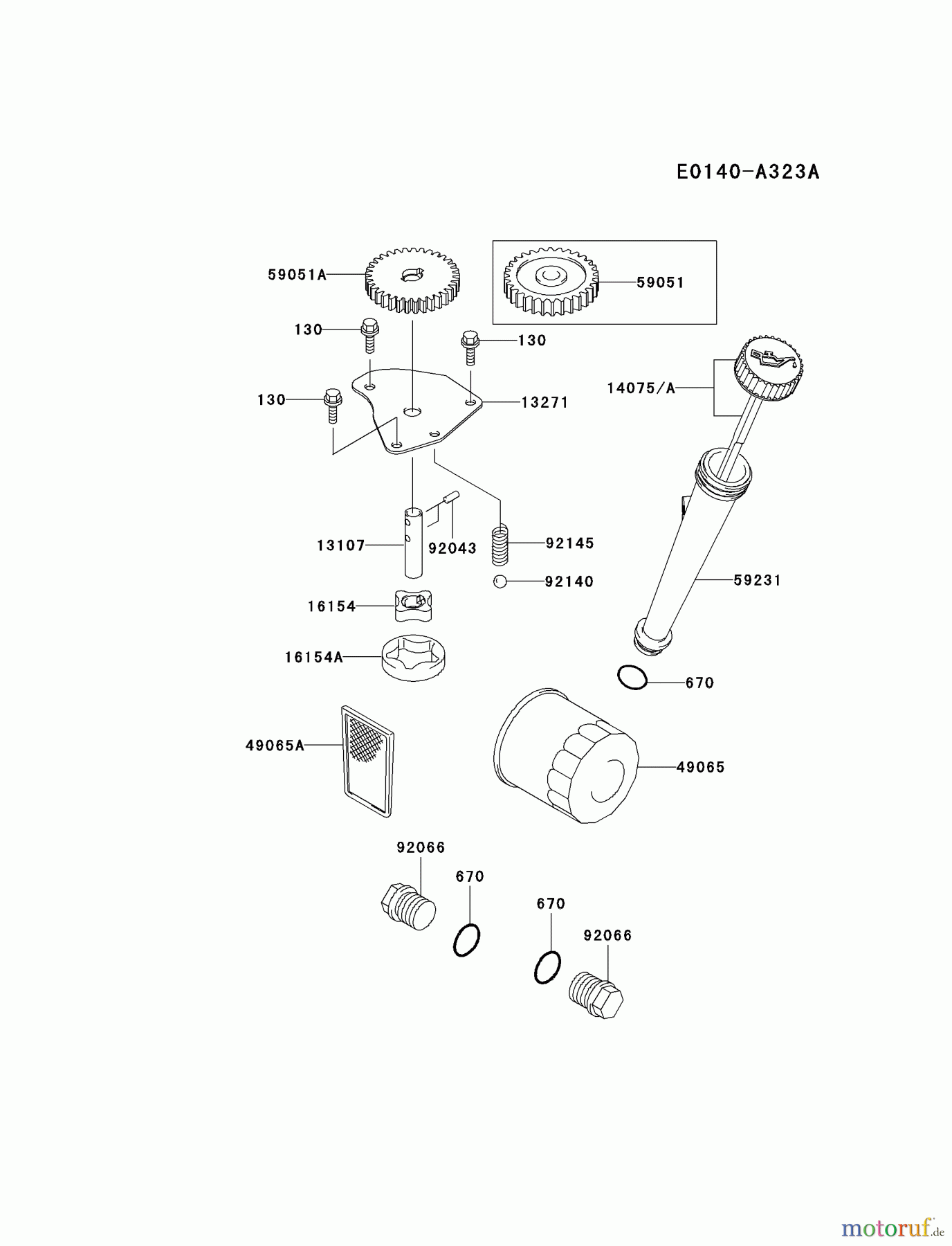  Kawasaki Motoren Motoren Vertikal FA210V - AS02 bis FH641V - DS24 FH500V-AS01 - Kawasaki FH500V 4-Stroke Engine LUBRICATION-EQUIPMENT