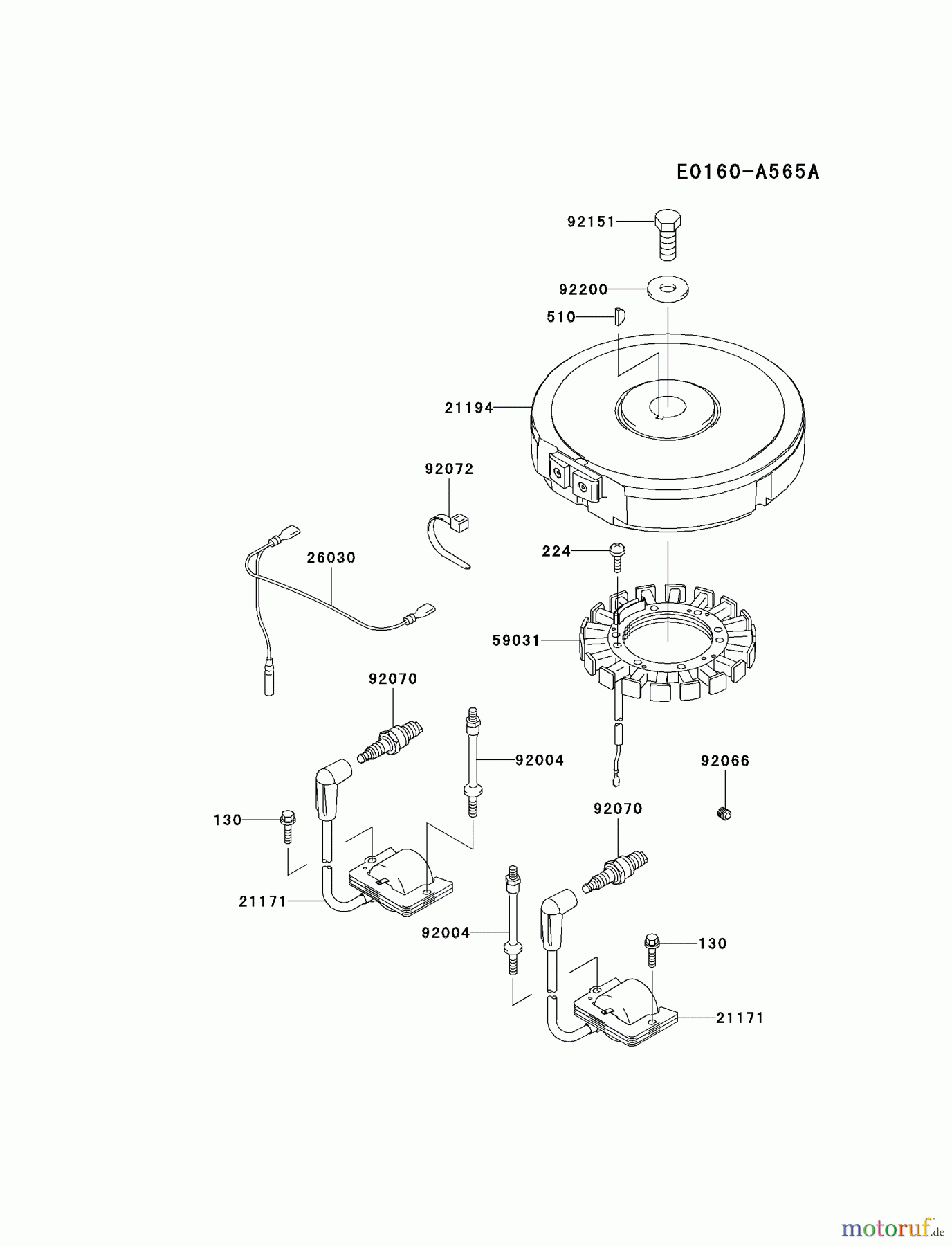  Kawasaki Motoren Motoren Vertikal FA210V - AS02 bis FH641V - DS24 FH451V-AS13 - Kawasaki FH451V 4-Stroke Engine ELECTRIC-EQUIPMENT