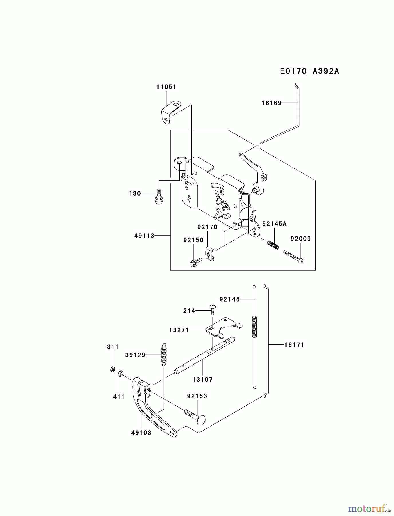  Kawasaki Motoren Motoren Vertikal FA210V - AS02 bis FH641V - DS24 FH500V-AS33 - Kawasaki FH500V 4-Stroke Engine CONTROL-EQUIPMENT