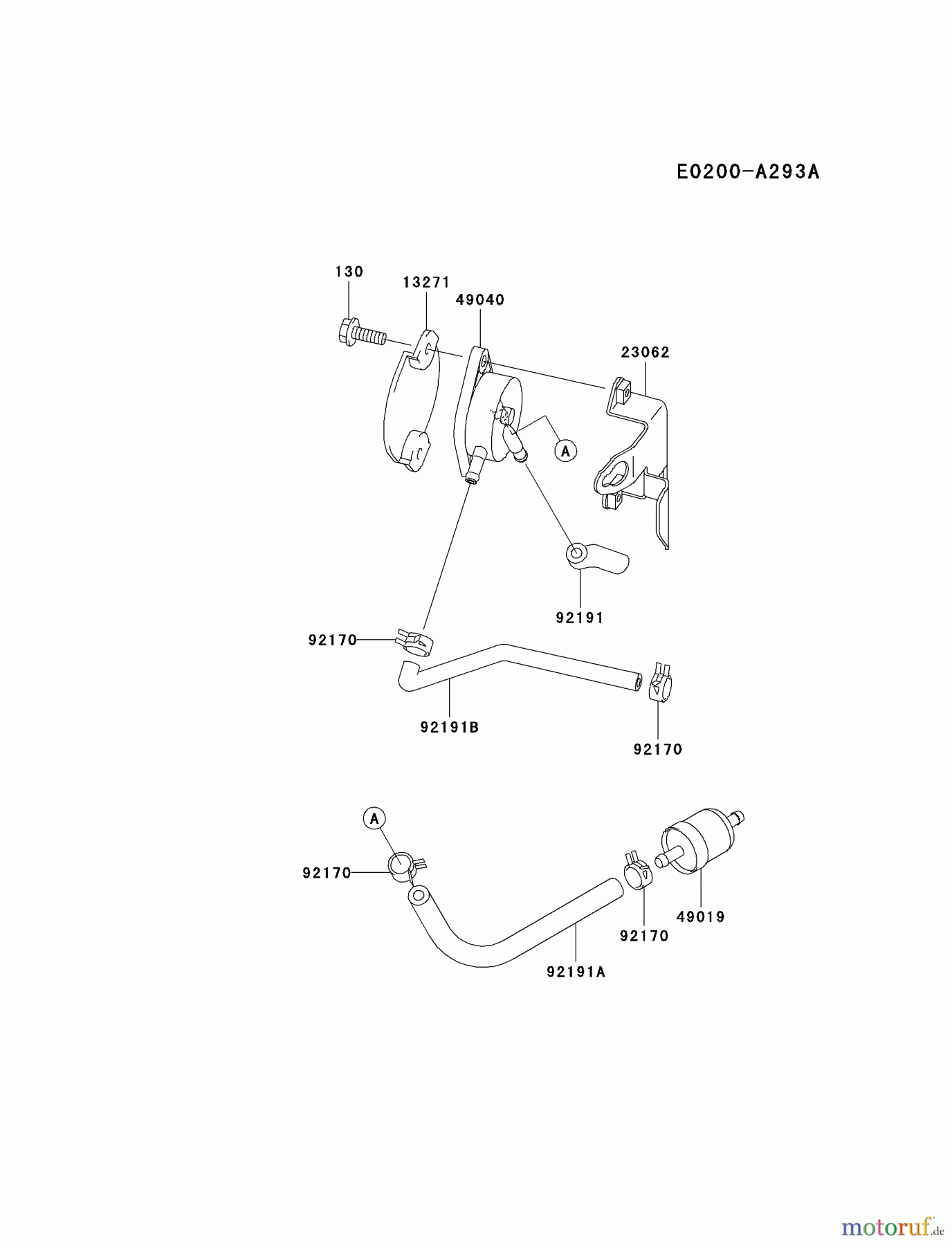  Kawasaki Motoren Motoren Vertikal FA210V - AS02 bis FH641V - DS24 FH381V-BS07 - Kawasaki FH381V 4-Stroke Engine FUEL-TANK/FUEL-VALVE