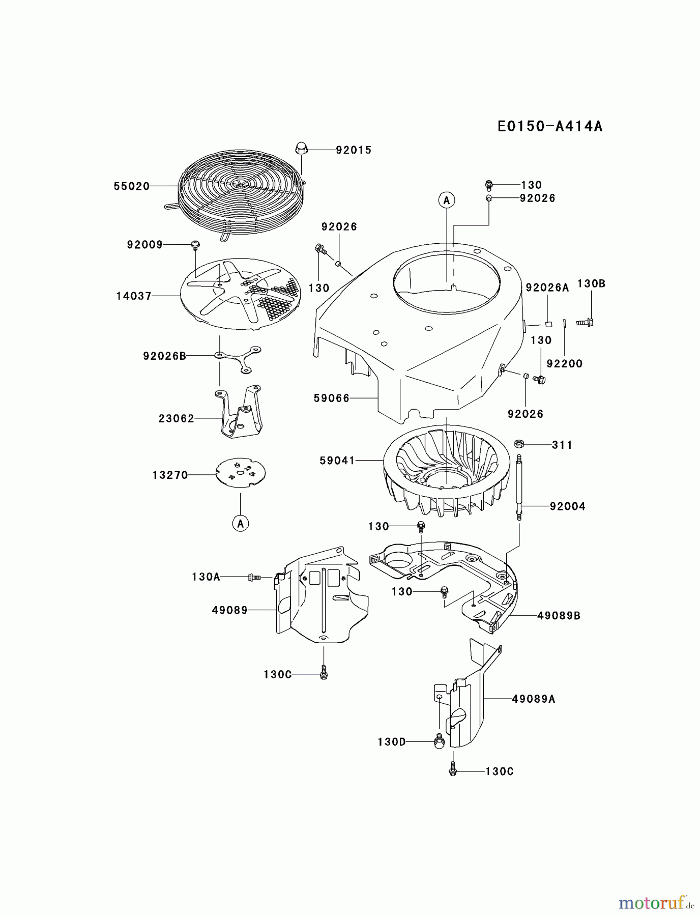  Kawasaki Motoren Motoren Vertikal FA210V - AS02 bis FH641V - DS24 FH451V-AS17 - Kawasaki FH451V 4-Stroke Engine COOLING-EQUIPMENT