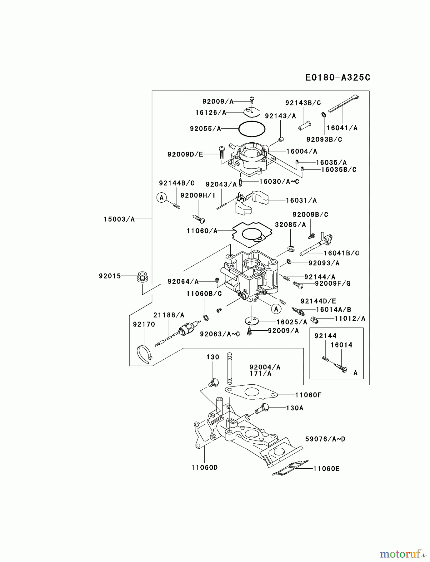  Kawasaki Motoren Motoren, Horizontal FD620D-AS03 - Kawasaki FD620D 4-Stroke Engine CARBURETOR #2