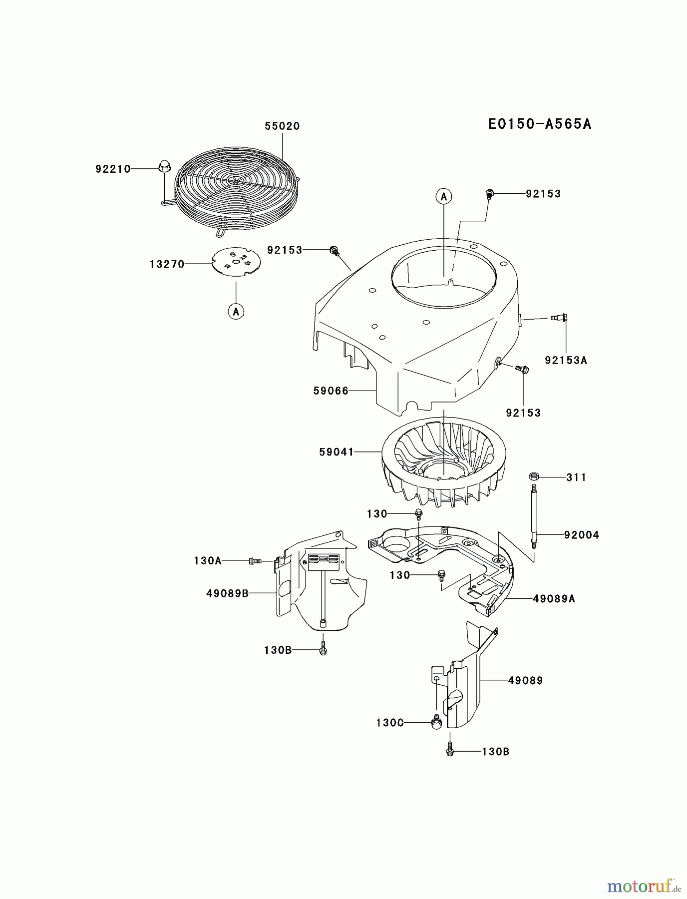  Kawasaki Motoren Motoren Vertikal FA210V - AS02 bis FH641V - DS24 FH541V-AS05 - Kawasaki FH541V 4-Stroke Engine COOLING-EQUIPMENT