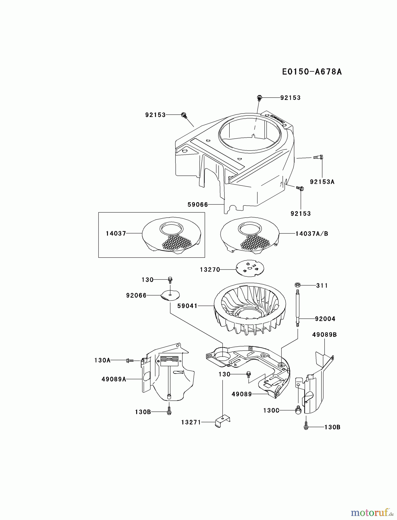  Kawasaki Motoren Motoren Vertikal FA210V - AS02 bis FH641V - DS24 FH541V-BS29 - Kawasaki FH541V 4-Stroke Engine COOLING-EQUIPMENT