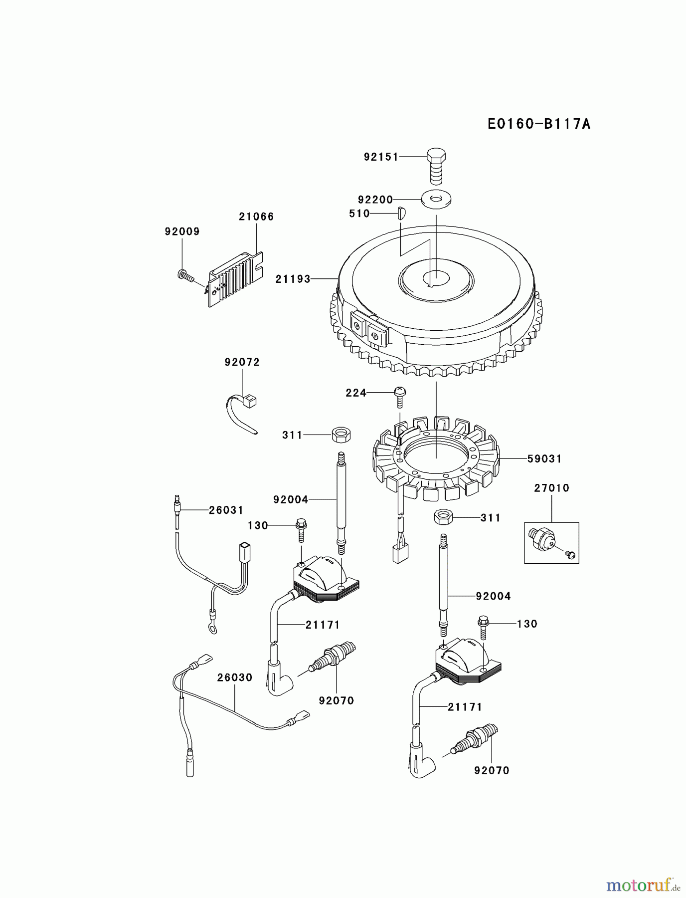  Kawasaki Motoren Motoren Vertikal FA210V - AS02 bis FH641V - DS24 FH541V-BS37 - Kawasaki FH541V 4-Stroke Engine ELECTRIC-EQUIPMENT