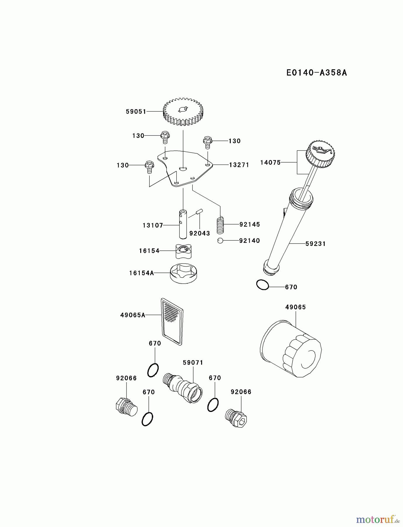  Kawasaki Motoren Motoren Vertikal FA210V - AS02 bis FH641V - DS24 FH541V-AS39 - Kawasaki FH541V 4-Stroke Engine LUBRICATION-EQUIPMENT