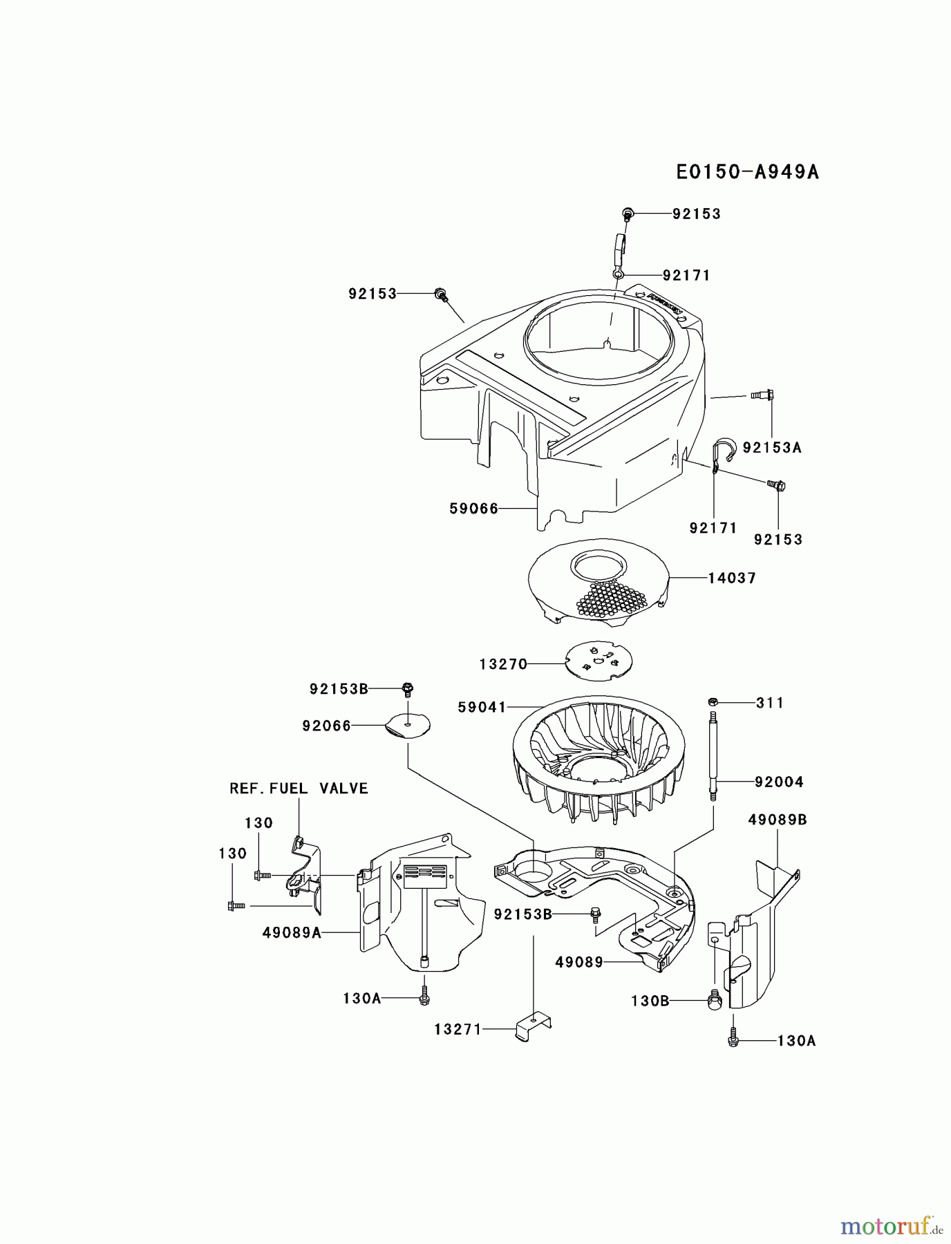  Kawasaki Motoren Motoren Vertikal FA210V - AS02 bis FH641V - DS24 FH541V-AS43 - Kawasaki FH541V 4-Stroke Engine COOLING-EQUIPMENT