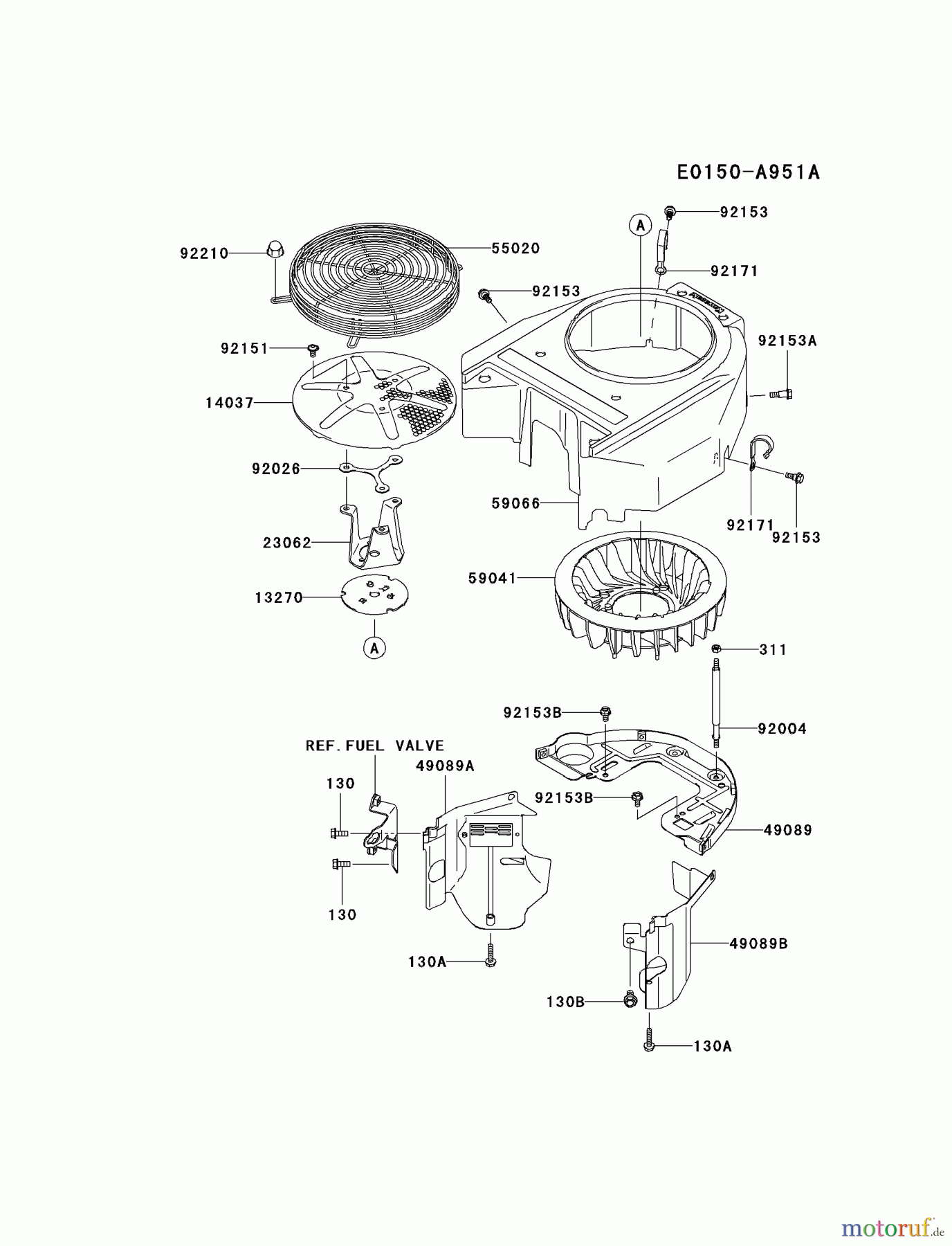  Kawasaki Motoren Motoren Vertikal FA210V - AS02 bis FH641V - DS24 FH541V-AS44 - Kawasaki FH541V 4-Stroke Engine COOLING-EQUIPMENT