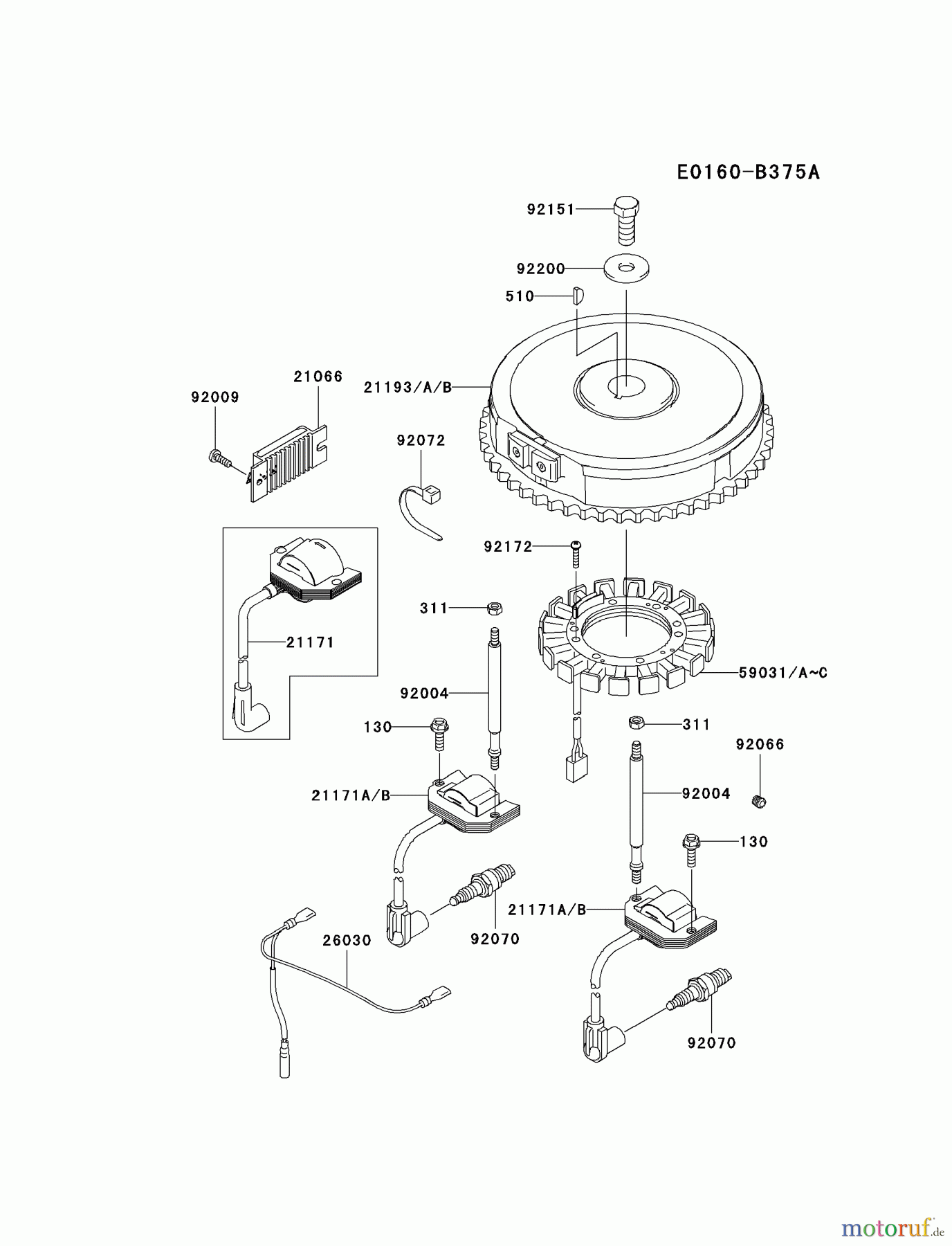  Kawasaki Motoren Motoren Vertikal FA210V - AS02 bis FH641V - DS24 FH541V-BS45 - Kawasaki FH541V 4-Stroke Engine ELECTRIC-EQUIPMENT