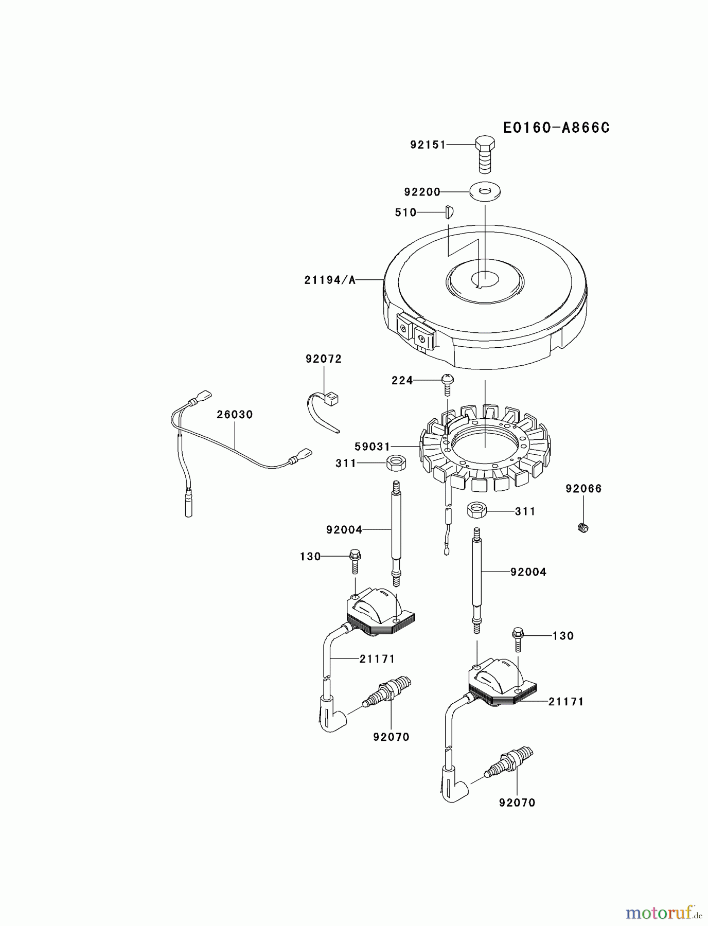  Kawasaki Motoren Motoren Vertikal FA210V - AS02 bis FH641V - DS24 FH541V-CS30 - Kawasaki FH541V 4-Stroke Engine ELECTRIC-EQUIPMENT