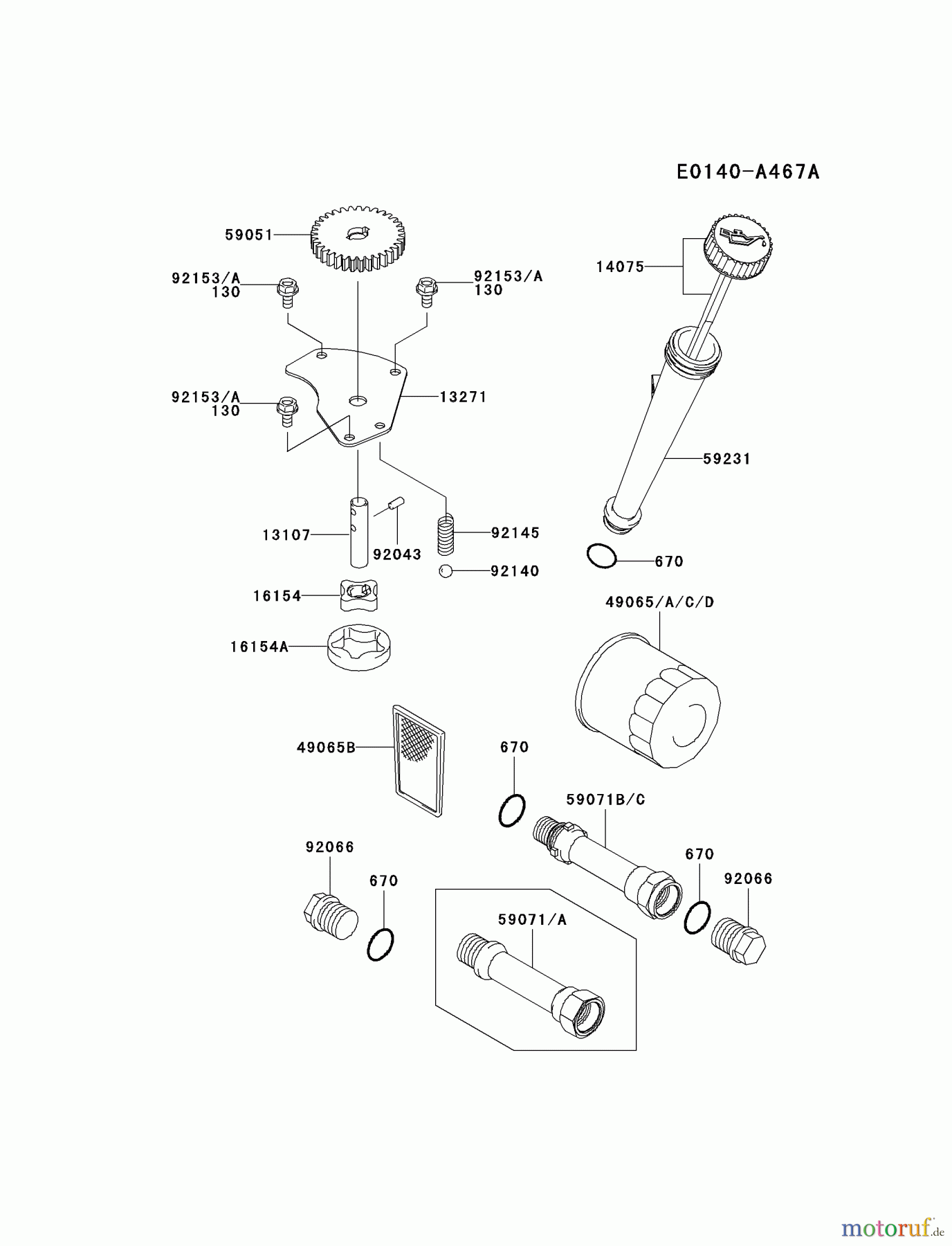  Kawasaki Motoren Motoren Vertikal FA210V - AS02 bis FH641V - DS24 FH541V-AS41 - Kawasaki FH541V 4-Stroke Engine LUBRICATION-EQUIPMENT