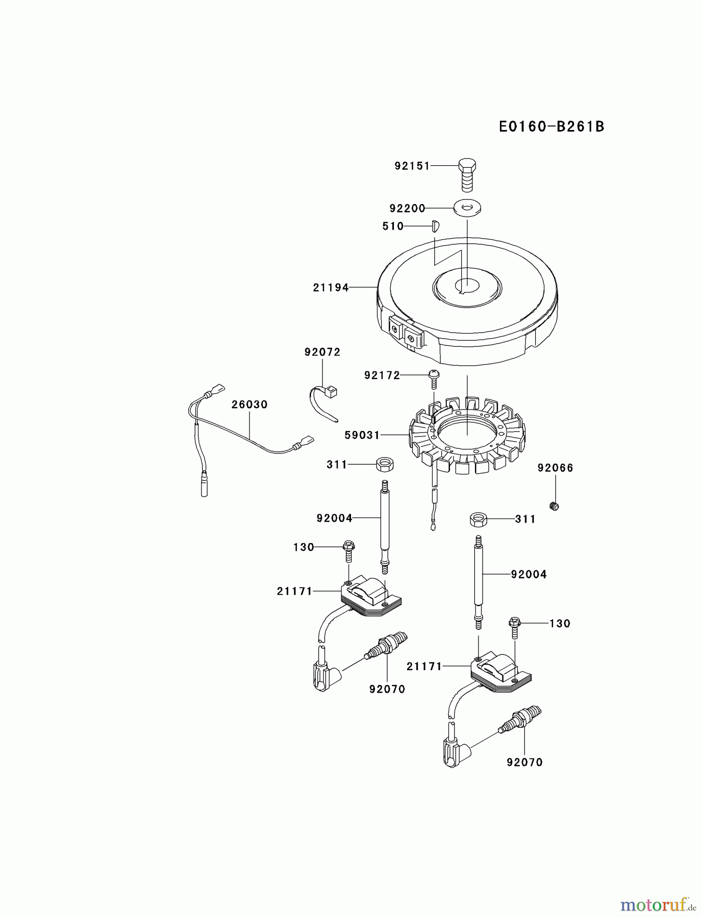  Kawasaki Motoren Motoren Vertikal FA210V - AS02 bis FH641V - DS24 FH541V-DS21 - Kawasaki FH541V 4-Stroke Engine ELECTRIC-EQUIPMENT