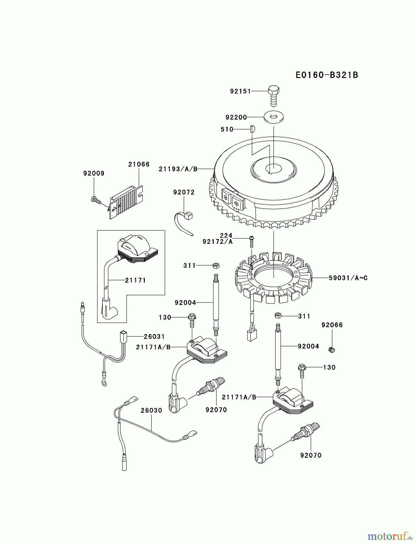  Kawasaki Motoren Motoren Vertikal FA210V - AS02 bis FH641V - DS24 FH541V-CS28 - Kawasaki FH541V 4-Stroke Engine ELECTRIC-EQUIPMENT