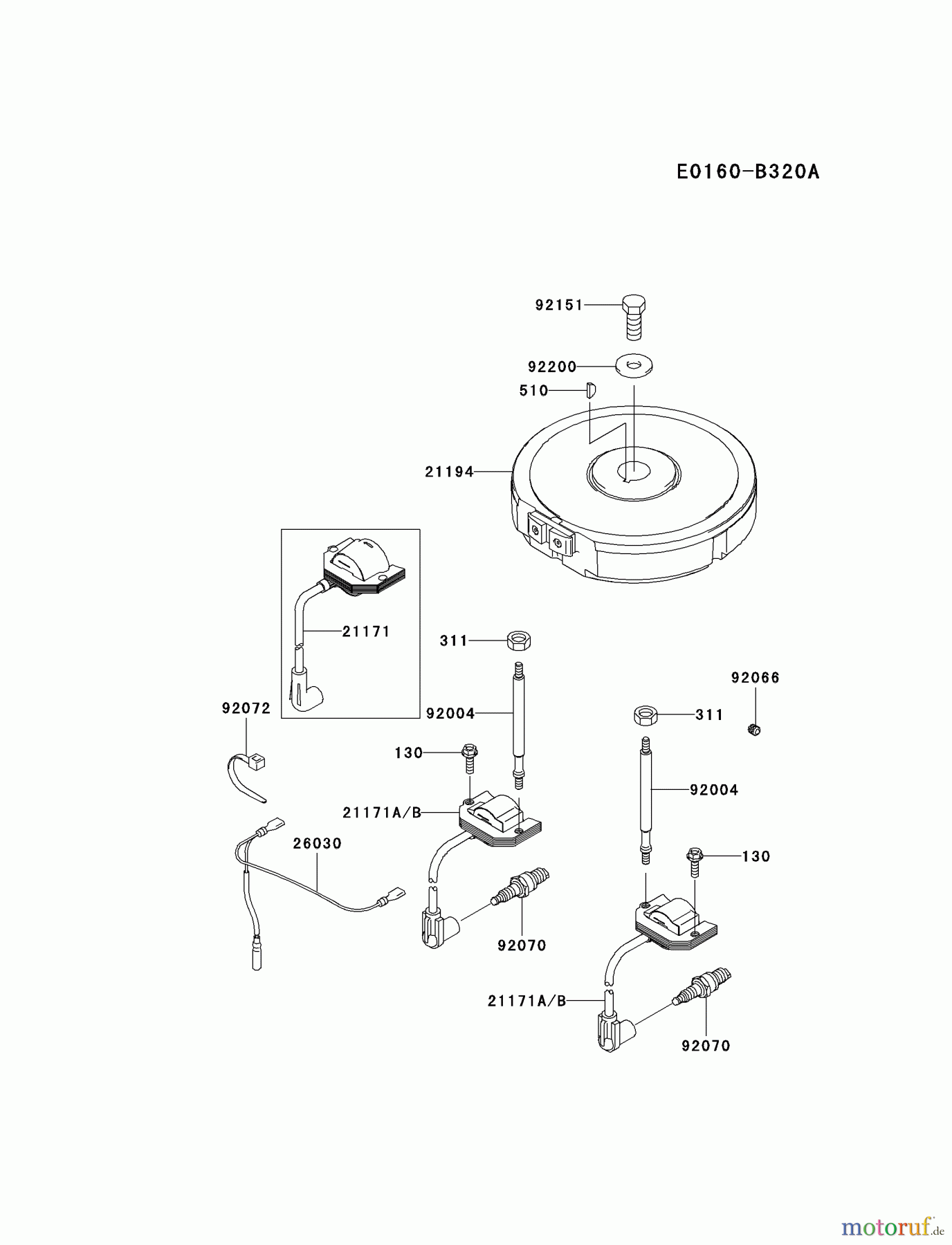  Kawasaki Motoren Motoren Vertikal FA210V - AS02 bis FH641V - DS24 FH541V-ES23 - Kawasaki FH541V 4-Stroke Engine ELECTRIC-EQUIPMENT