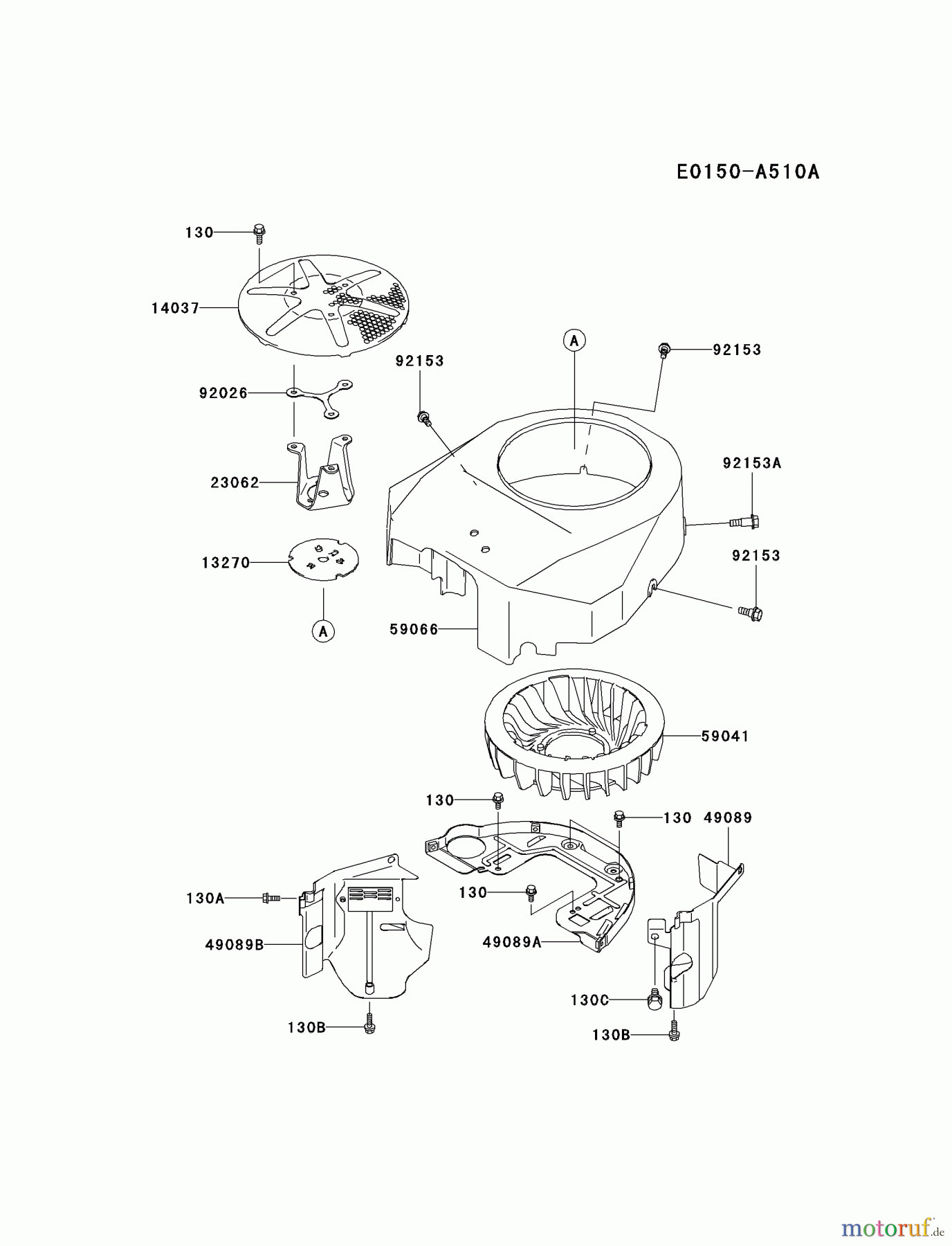  Kawasaki Motoren Motoren Vertikal FA210V - AS02 bis FH641V - DS24 FH580V-AS06 - Kawasaki FH580V 4-Stroke Engine COOLING-EQUIPMENT