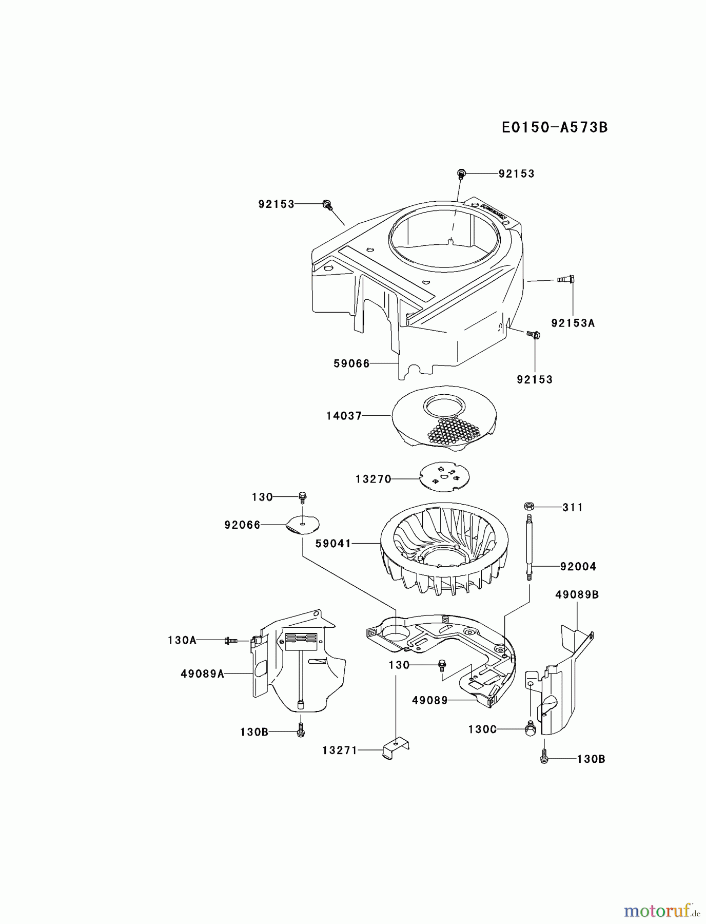  Kawasaki Motoren Motoren Vertikal FA210V - AS02 bis FH641V - DS24 FH580V-AS22 - Kawasaki FH580V 4-Stroke Engine COOLING-EQUIPMENT