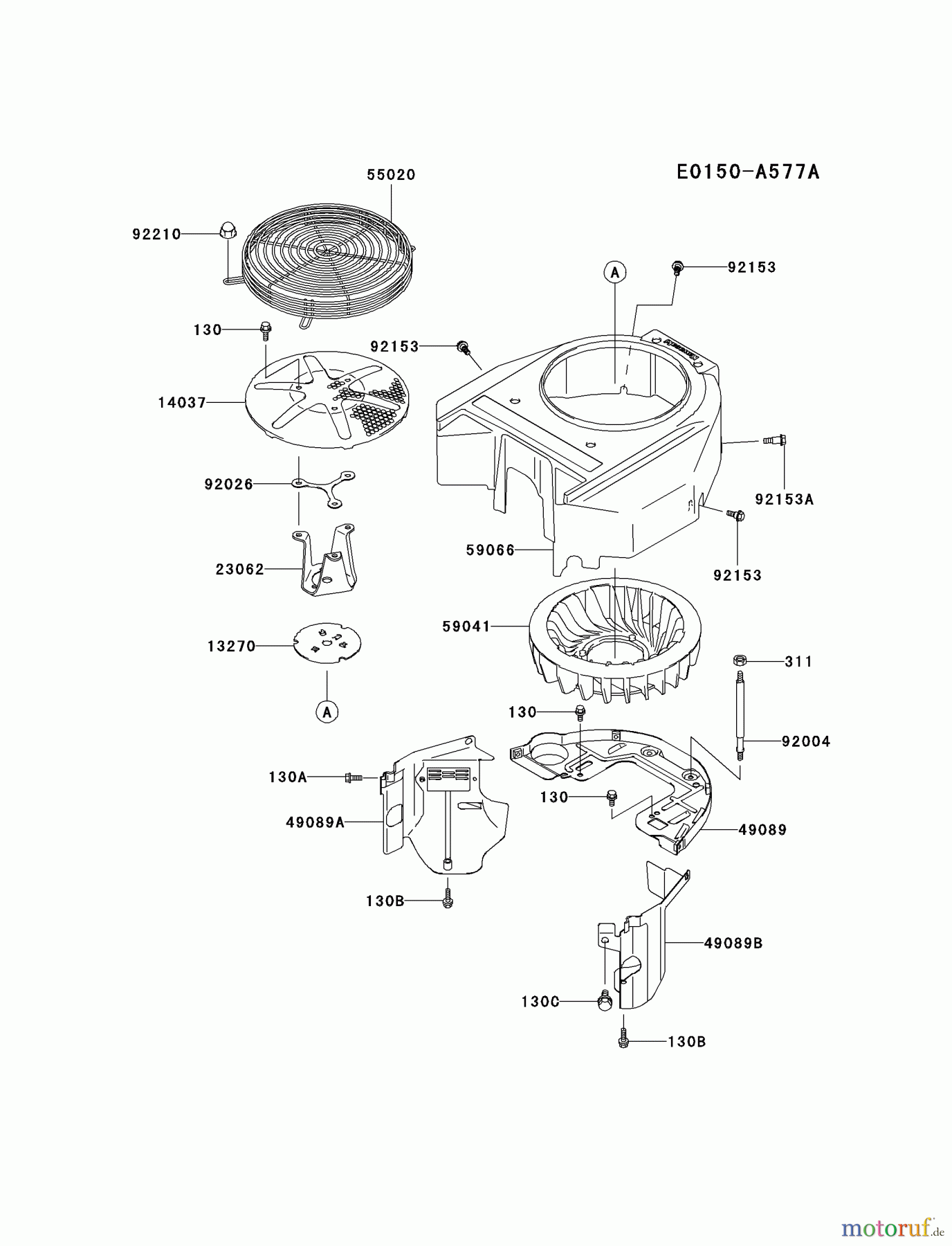  Kawasaki Motoren Motoren Vertikal FA210V - AS02 bis FH641V - DS24 FH541V-BS26 - Kawasaki FH541V 4-Stroke Engine COOLING-EQUIPMENT