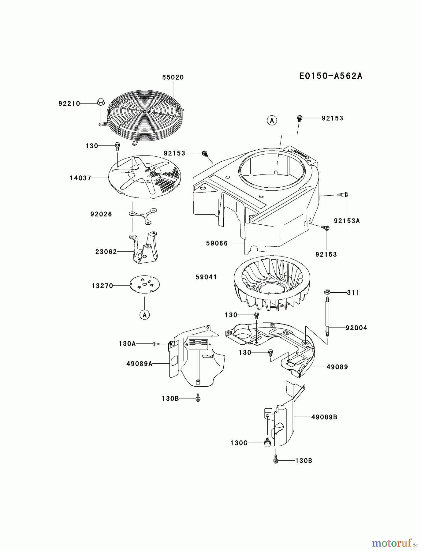  Kawasaki Motoren Motoren Vertikal FA210V - AS02 bis FH641V - DS24 FH541V-BS28 - Kawasaki FH541V 4-Stroke Engine COOLING-EQUIPMENT