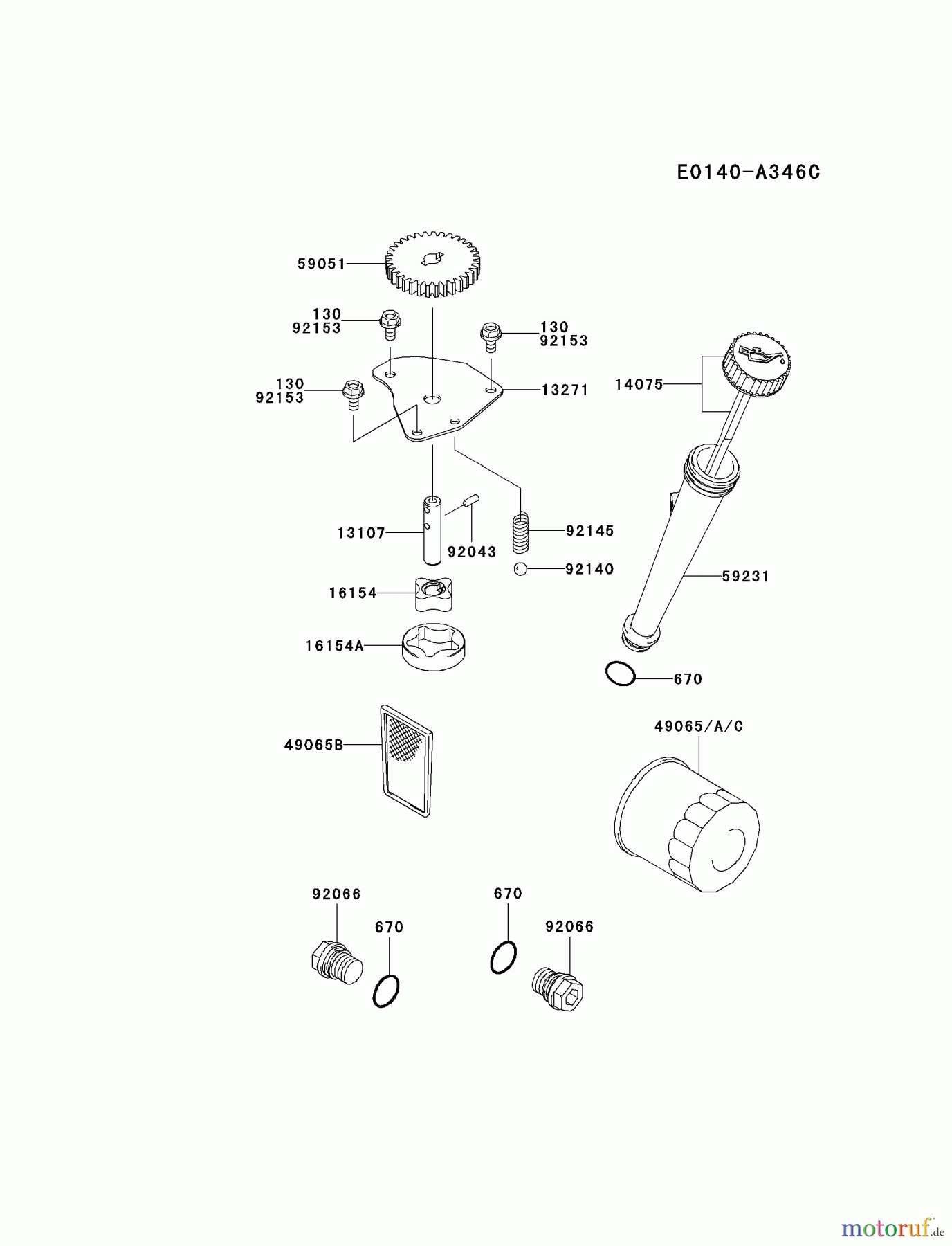  Kawasaki Motoren Motoren Vertikal FA210V - AS02 bis FH641V - DS24 FH580V-BS16 - Kawasaki FH580V 4-Stroke Engine LUBRICATION-EQUIPMENT